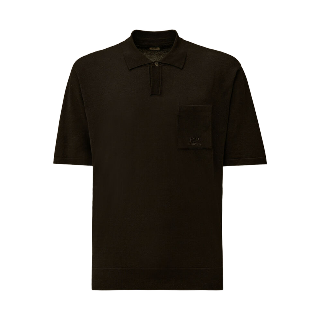 C.P. 컴퍼니 라일 쓰레드 숏슬리브 폴로 블랙 - 26SS(C.P. Company Lisle Thread Short Sleeve Polo Black - 26SS) - 1