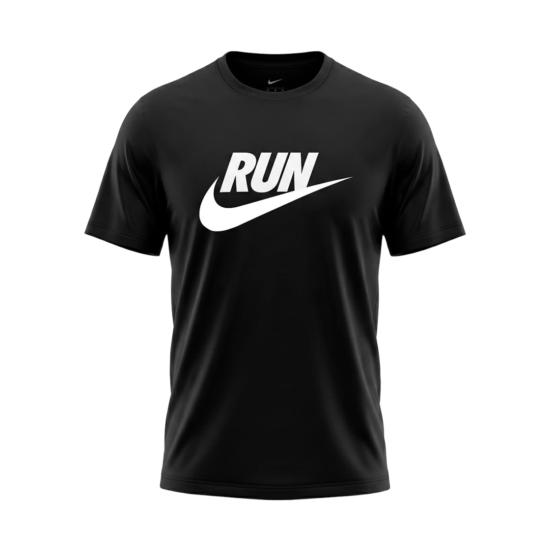 IH4239-010 Nike Dri-Fit Running T-Shirt Black White - Asia