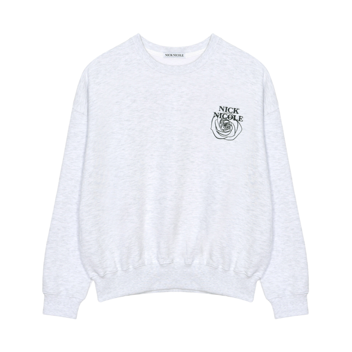 N_SS NICK&NICOLE Mini Volume Nicole Rose Sweatshirt Melange Black