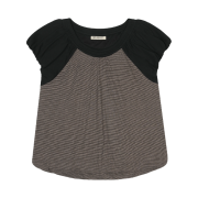 COYSEIO Puff Shirring T-Shirt Black