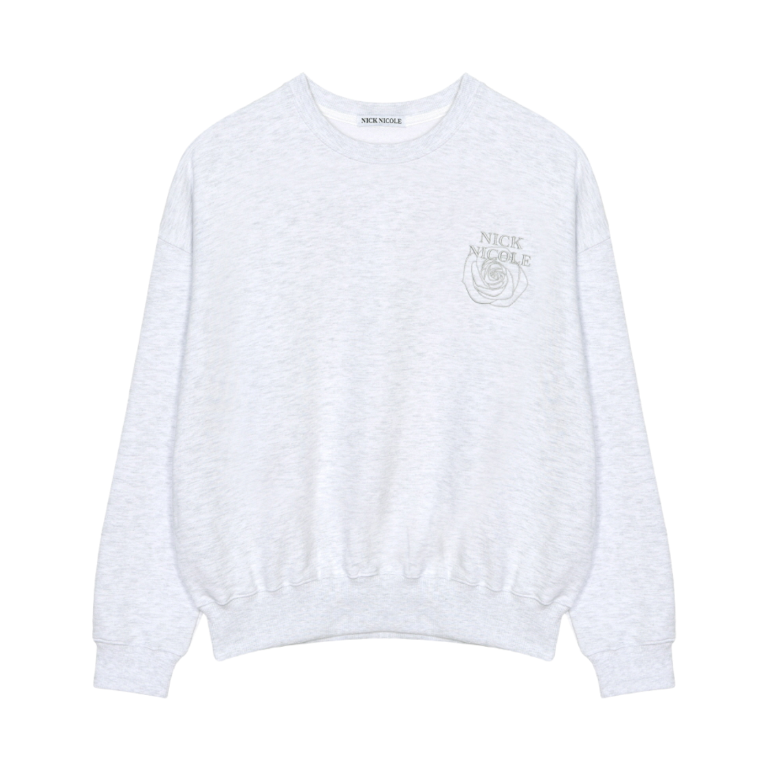 N_SS NICK&NICOLE Mini Volume Nicole Rose Sweatshirt Melange Silver