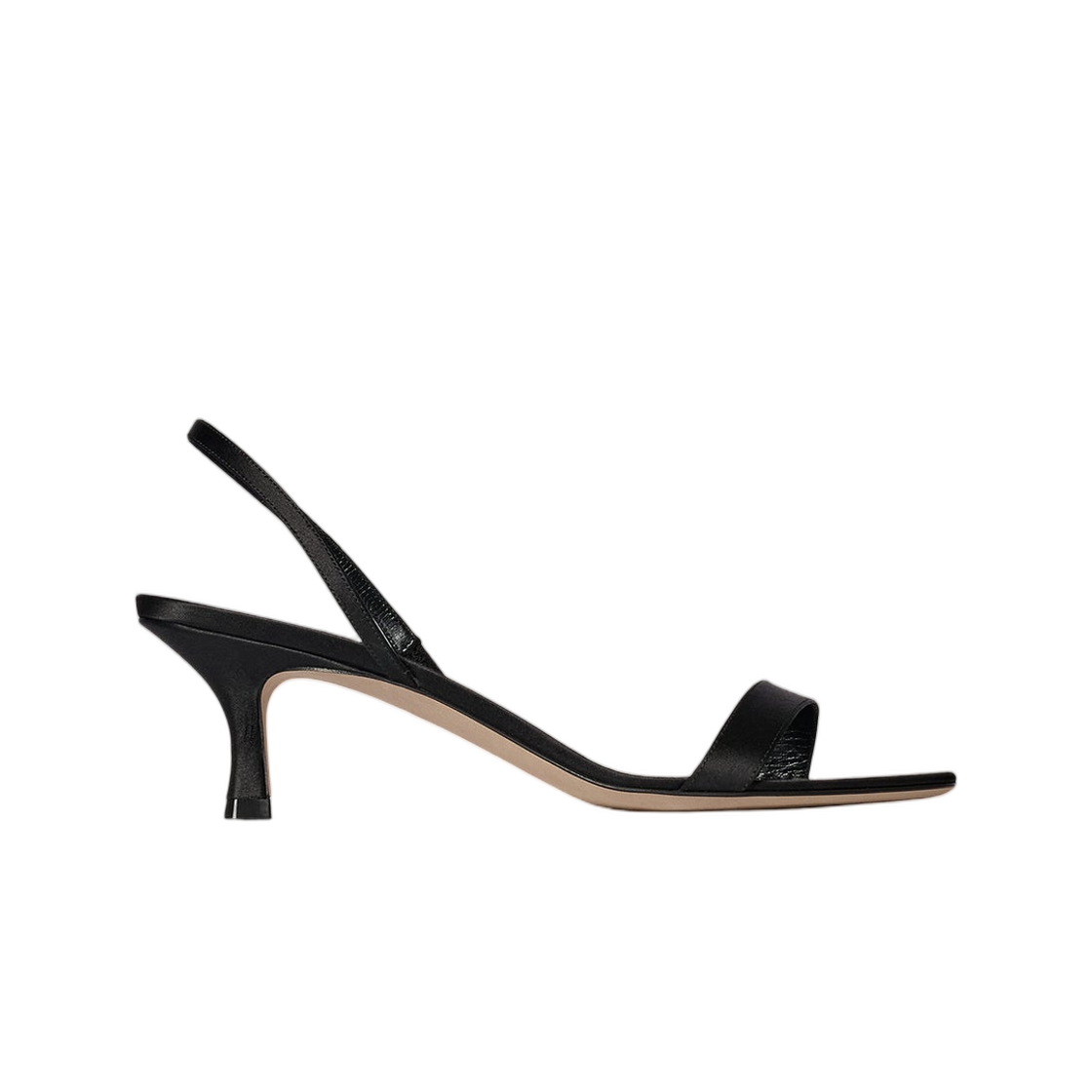 (W) 더 로우 엘라 키튼 슬링백 힐 블랙((W) The Row Ella Kitten Slingback Heel Black) - 1