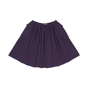 COYSEIO Big Pocket Shirring Skirt Purple