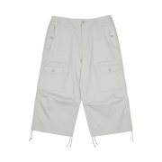 COYSEIO Capri Cargo Pants Light Grey