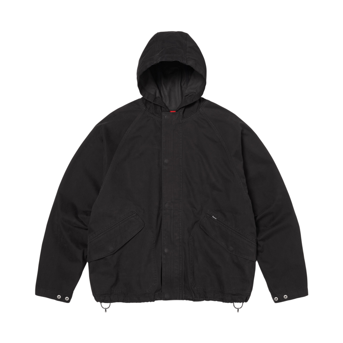 - Supreme Hooded Raglan Jacket Black - 26SS