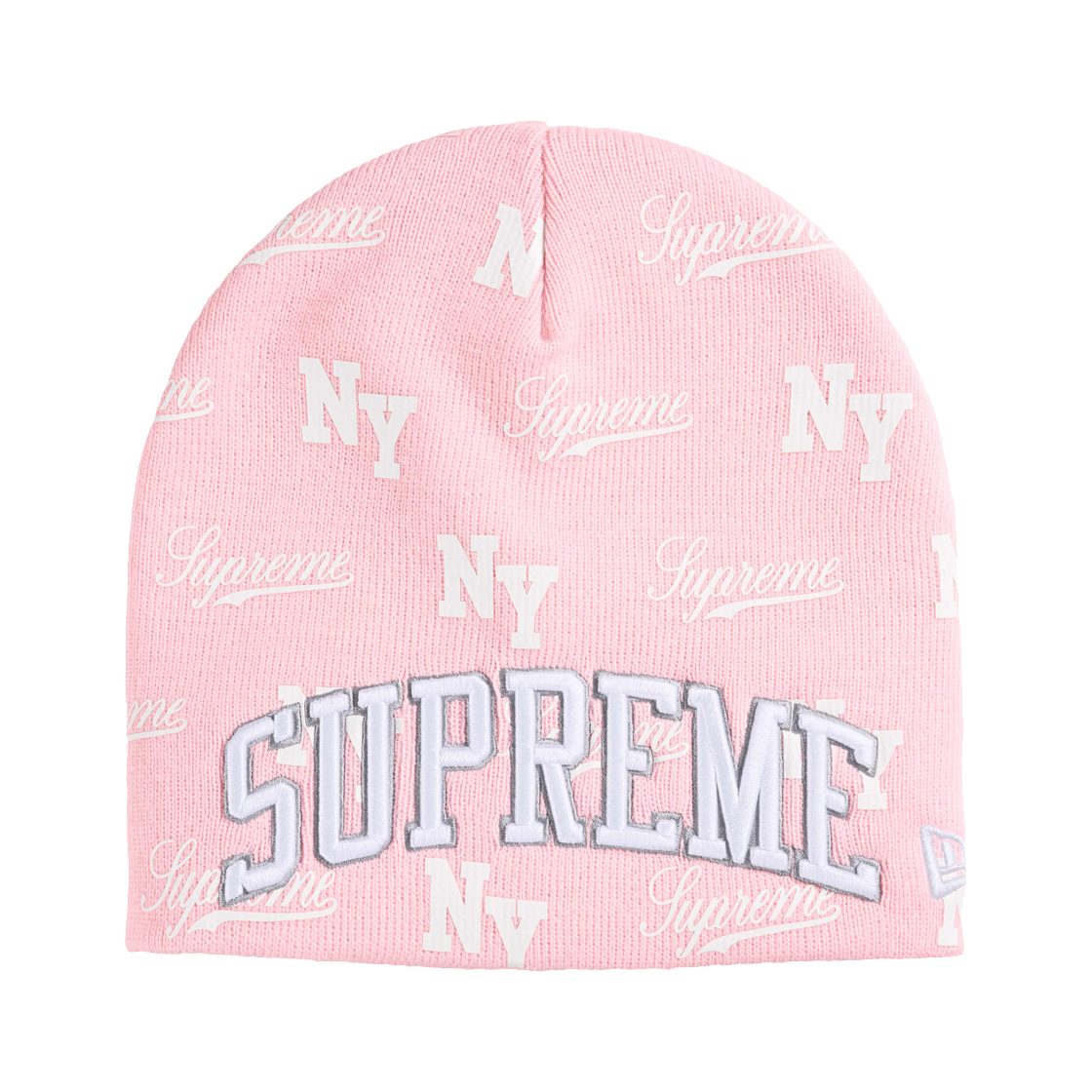 - Supreme New Era Monogram Beanie Pink - 26SS