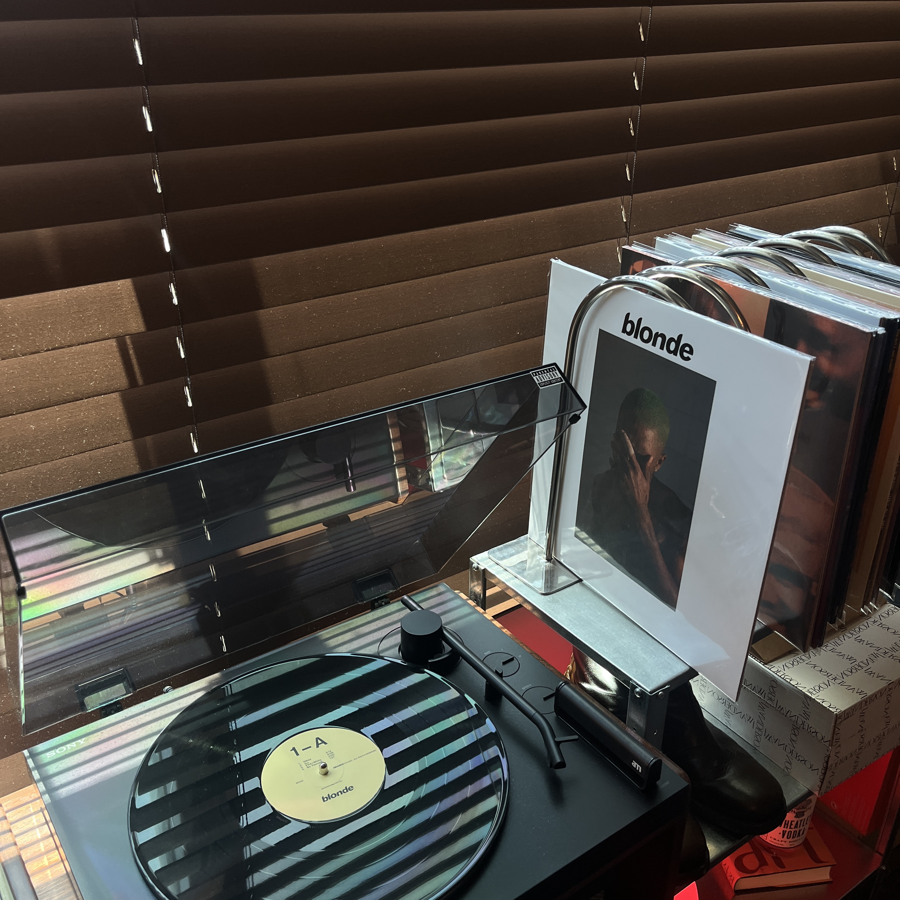Daniel Caesar 3rd Album Never Enough LP Orange (2LP), Frank Ocean 1st Album Channel Orange LP Black (2LP) 착용 스타일