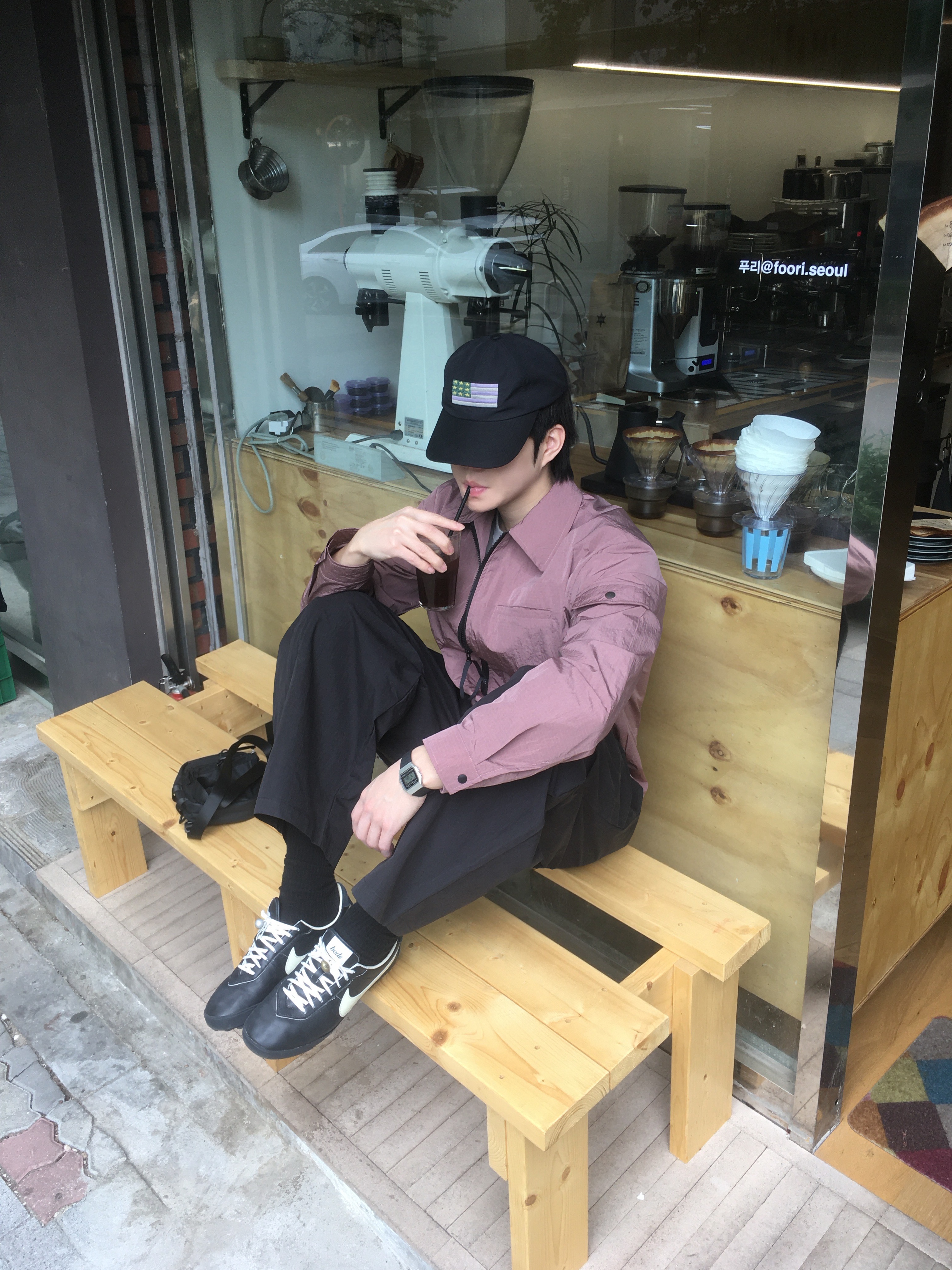 SOHC Souvenir Cap_12UFC905 BLACK, Casio F-91WM-7 착용 스타일 - 2