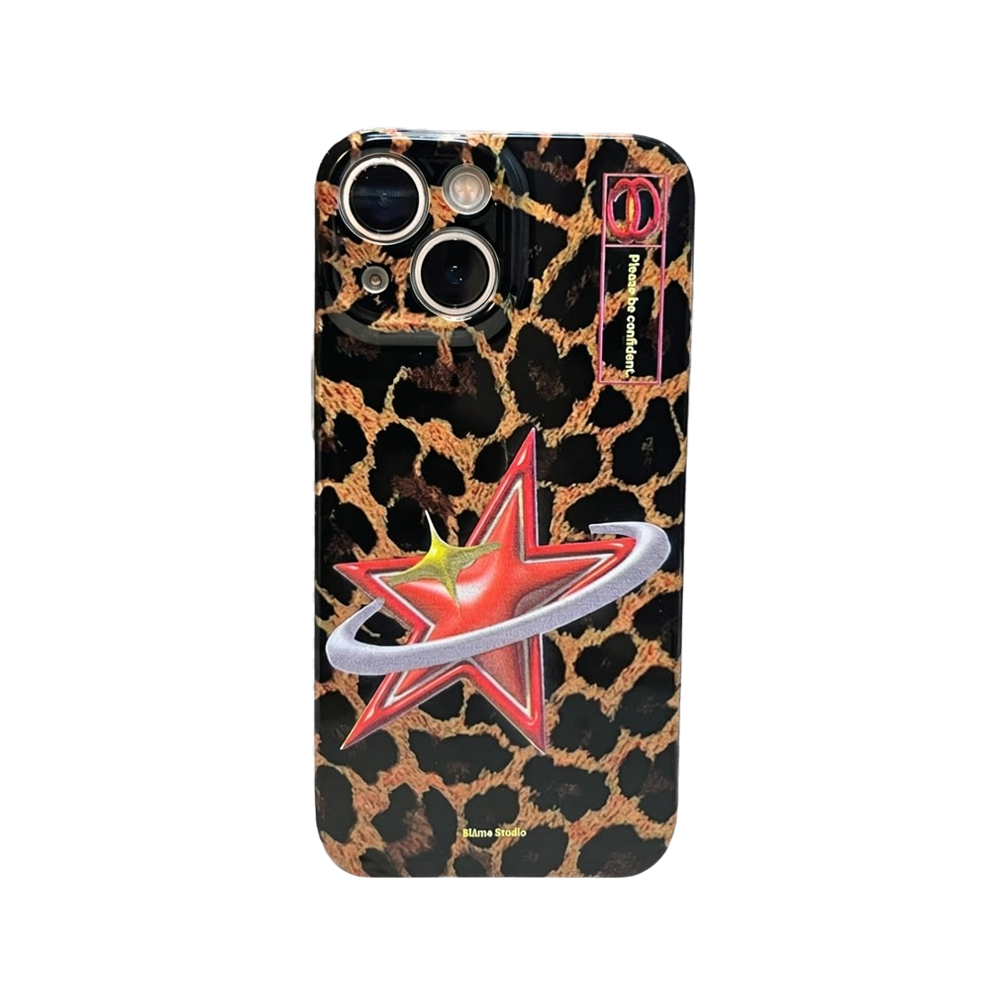 블레임스튜디오 레오파드 스타 로고 케이스(BLAMESTUDIO Blame leopard star logo case)