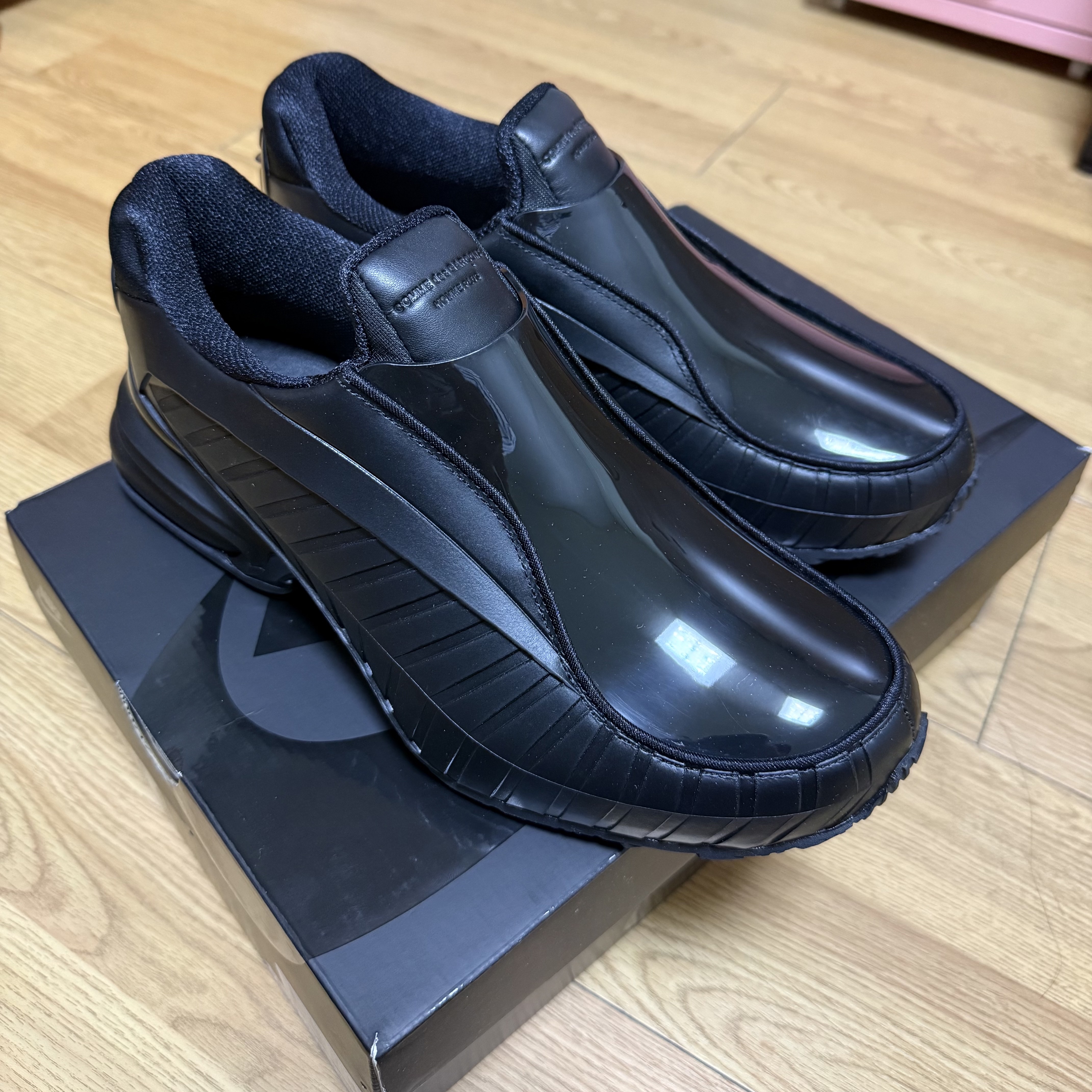 Nike x Comme des Garcons Homme Plus Air Max Dolce SP Black Black 착용 스타일
