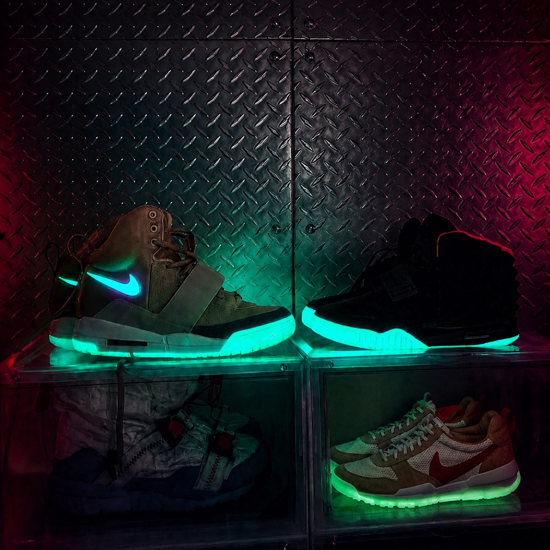 Nike x Tom Sachs Mars Yard Shoe 2.0 Space Camp, Nike Air Yeezy 1 Net Tan 착용 스타일 - 2