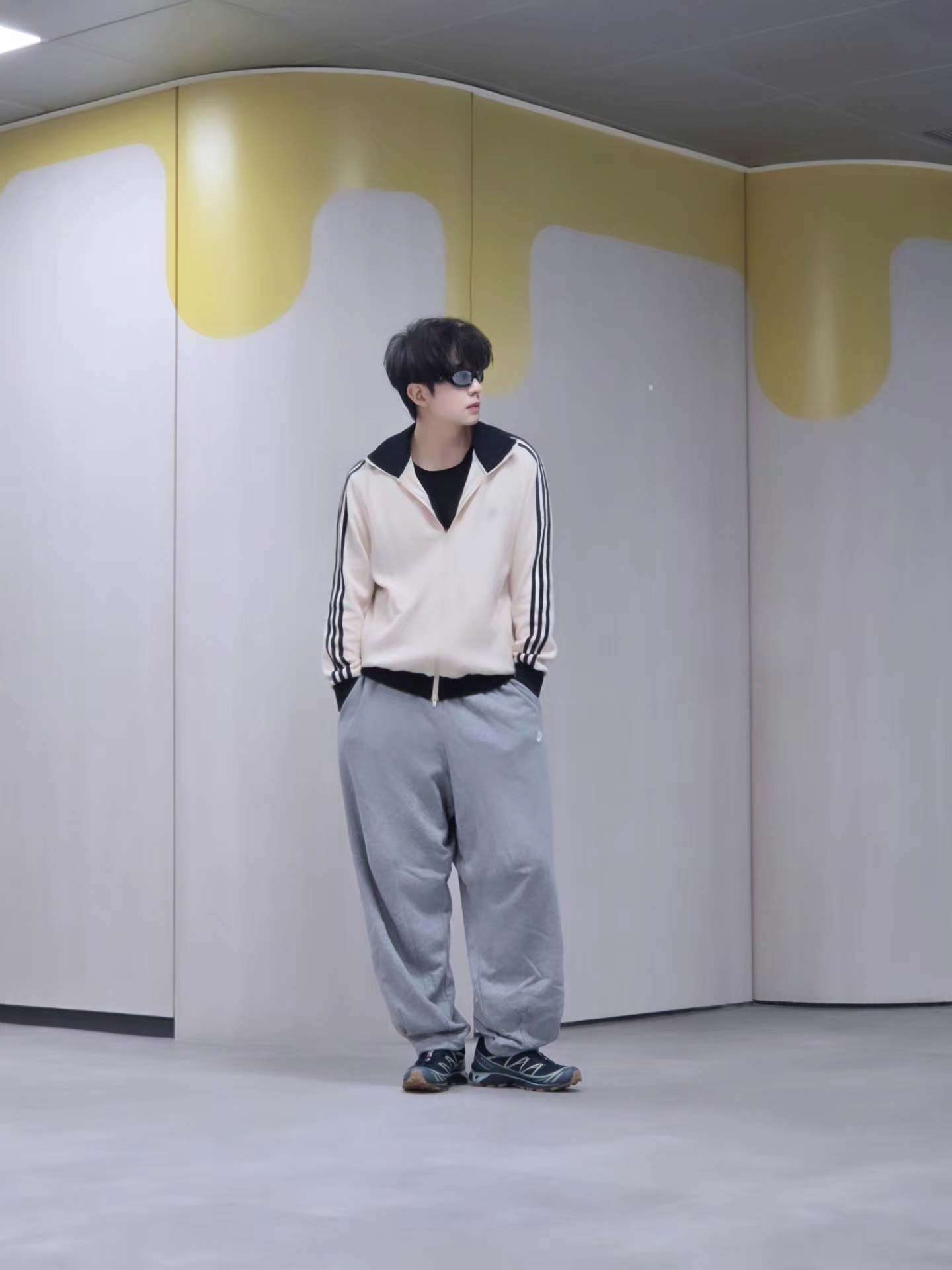 Adidas Waffle Beckenbauer Track Top Wonder White - KR Sizing, Adidas Waffle Beckenbauer Track Top Wonder White - KR Sizing 착용 스타일 - 5