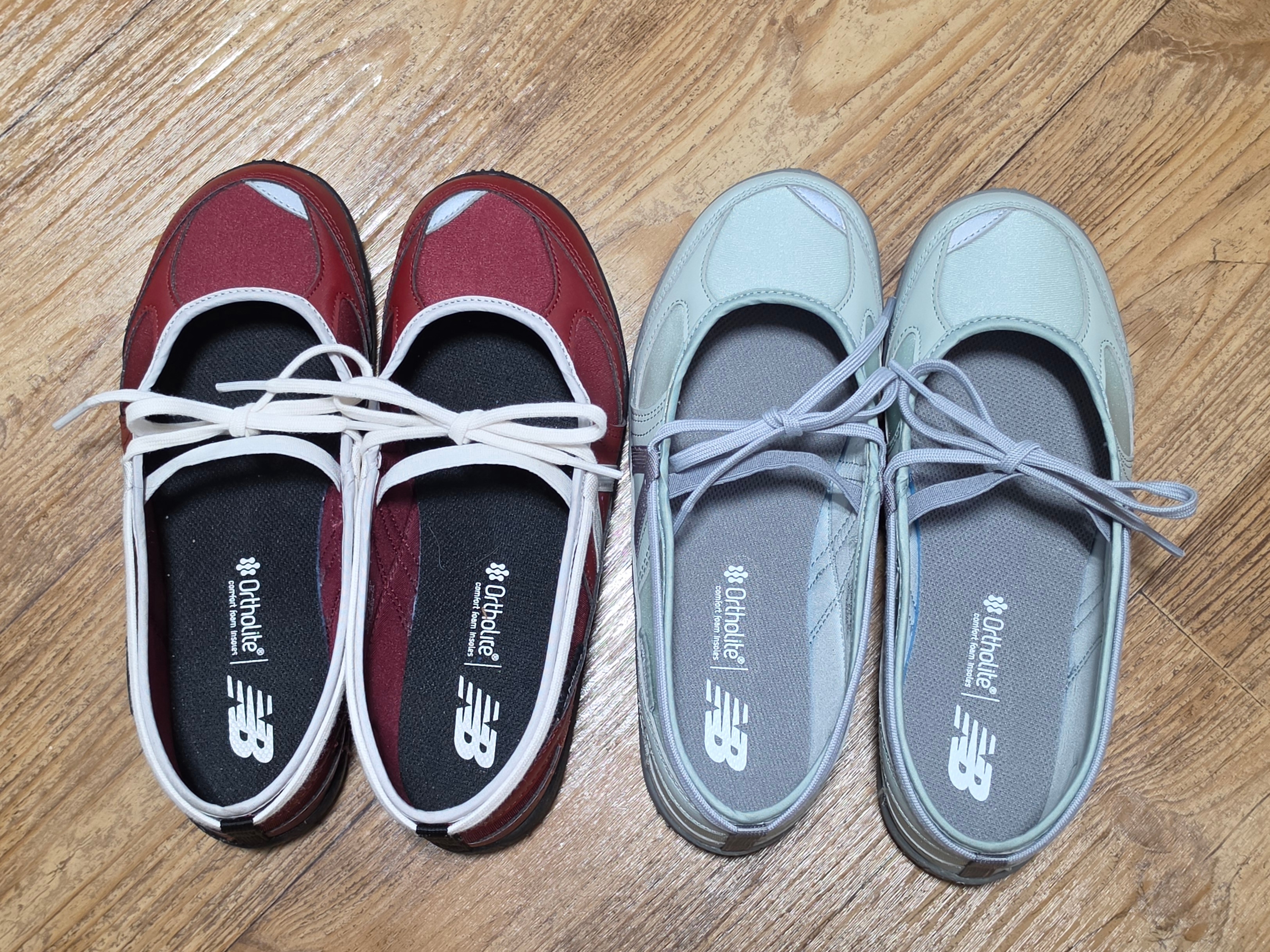 (W) New Balance Flat Breeze SD2601 Red, (W) New Balance Flat Breeze SD2601 Mint 착용 스타일