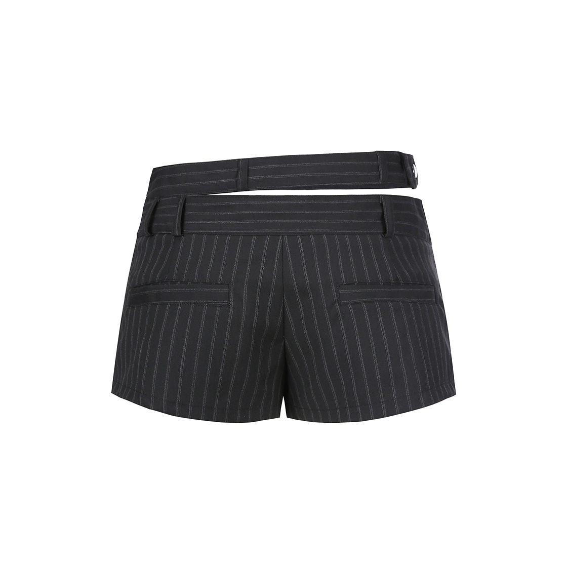 쇠아 투벨트 스트라이프 마이크로 숏팬츠 블랙(SØAR 2 Waistband Stripe Micro Short Pants Black) - 2