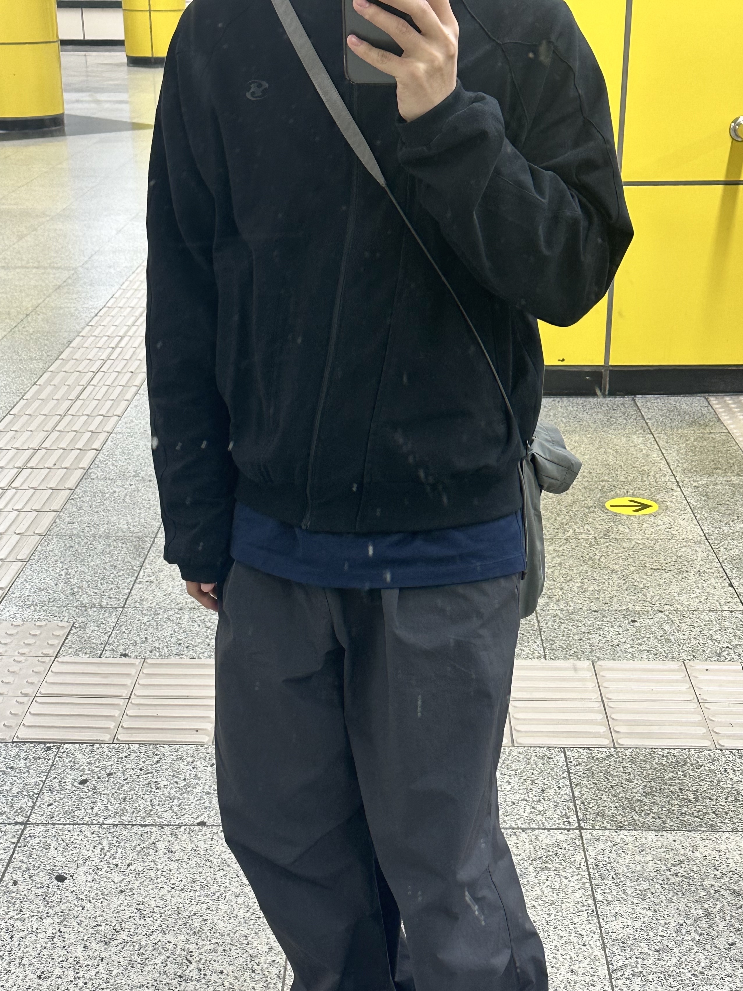 Sansan Gear 2Way Cotton Jacket Black 착용 스타일