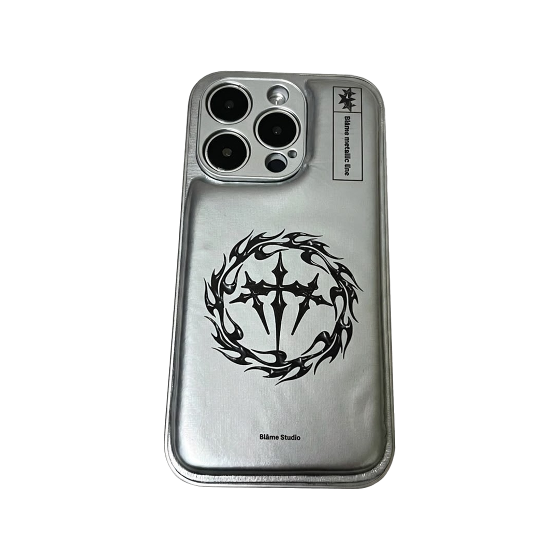 블레임스튜디오 메탈릭 실버 플러피 케이스(BLAMESTUDIO metallic silver fluffy case) - 3