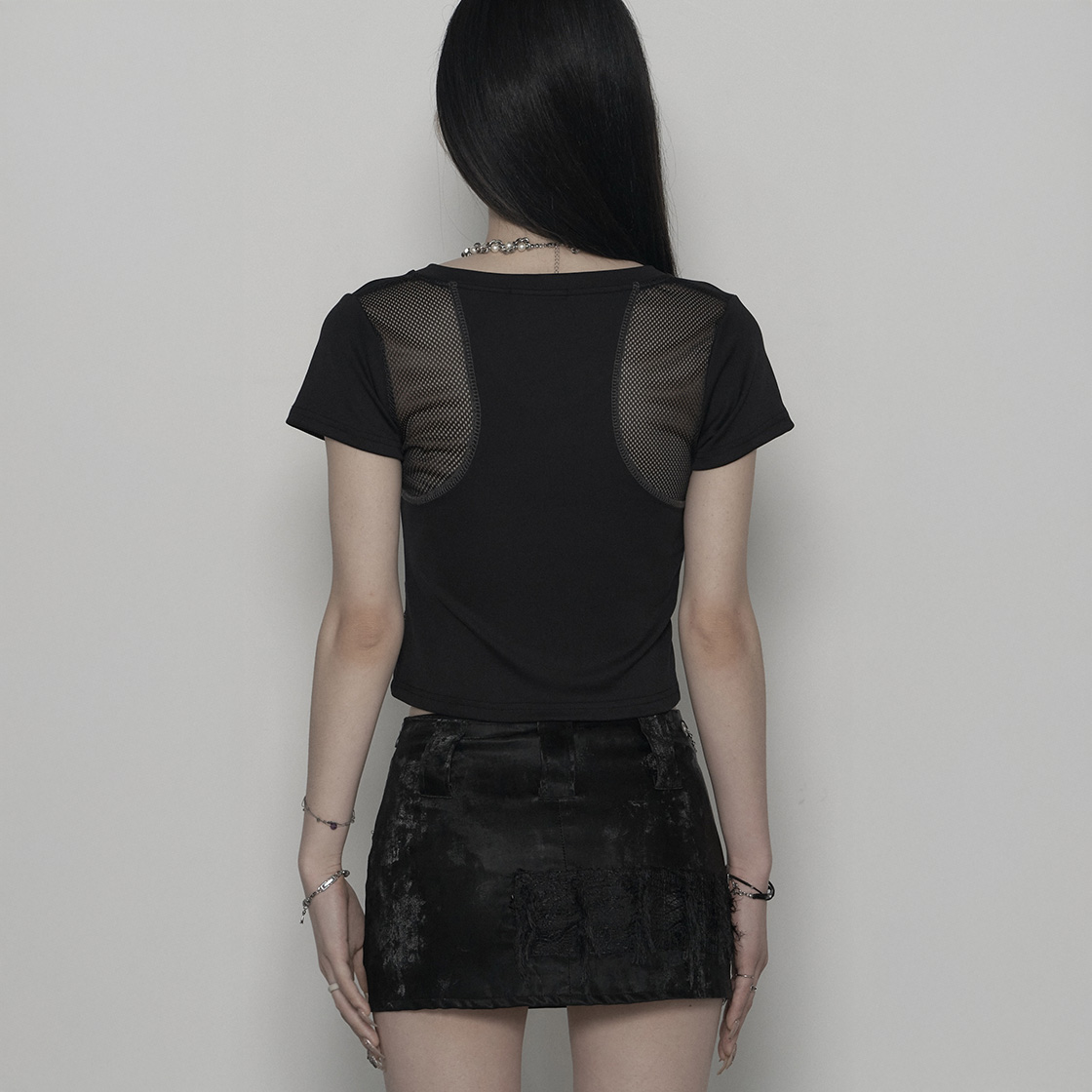 쇠아 스포티 절개 코르셋 탑 블랙(SØAR Flatlock Sporty Corset Top Black) - 5