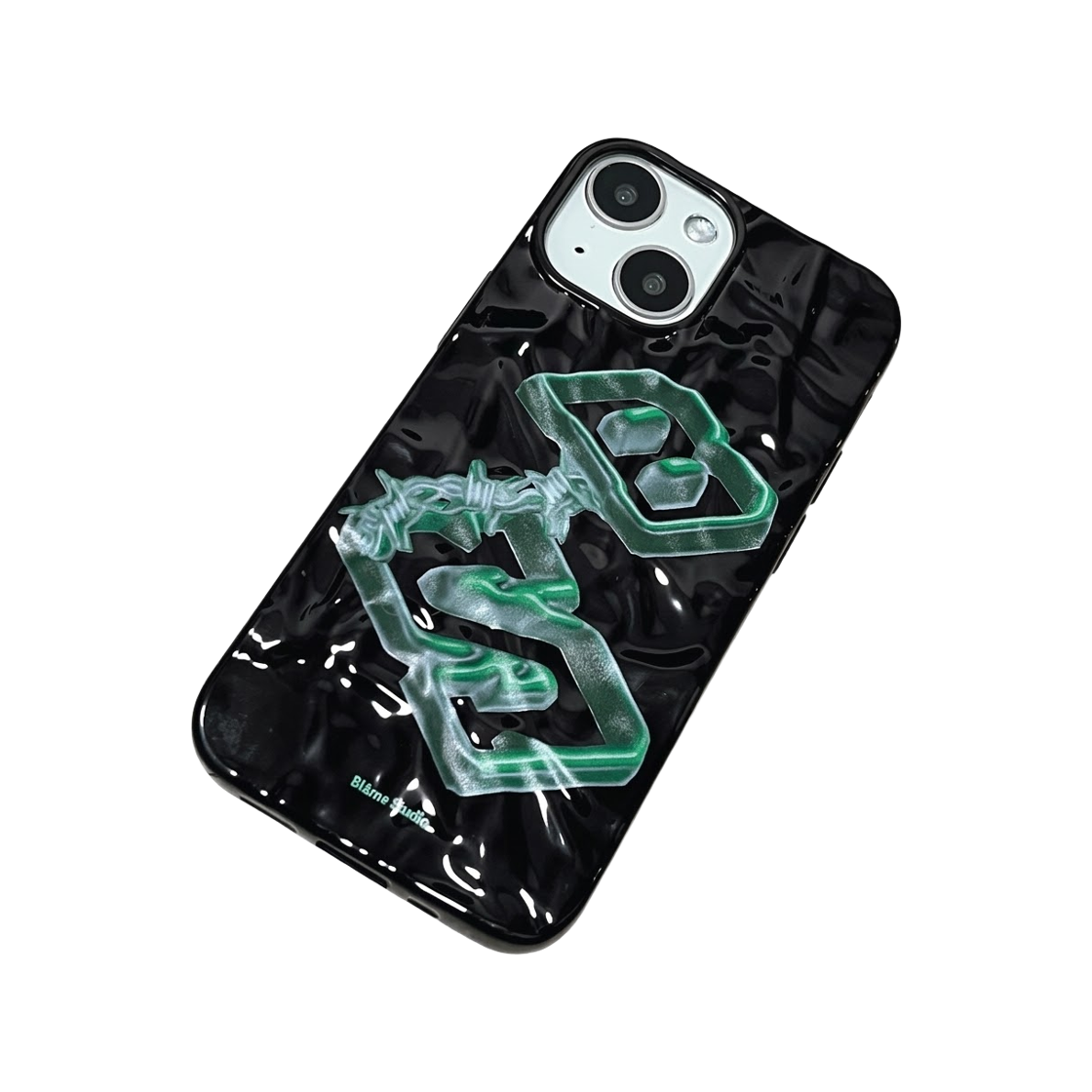 블레임스튜디오 블랙 웨이브 케이스(BLAMESTUDIO BS logo black wavy case) - 2