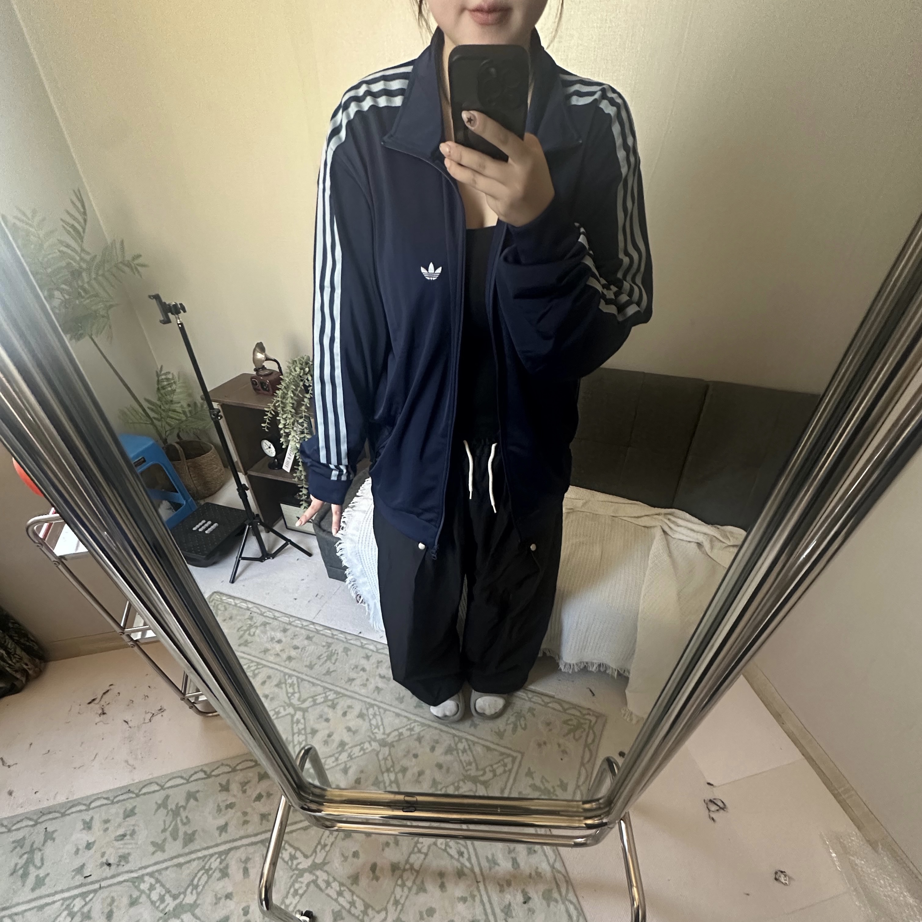 Adidas Originals Beckenbauer Track Jacket Night Indigo - KR Sizing 착용 스타일 - 1