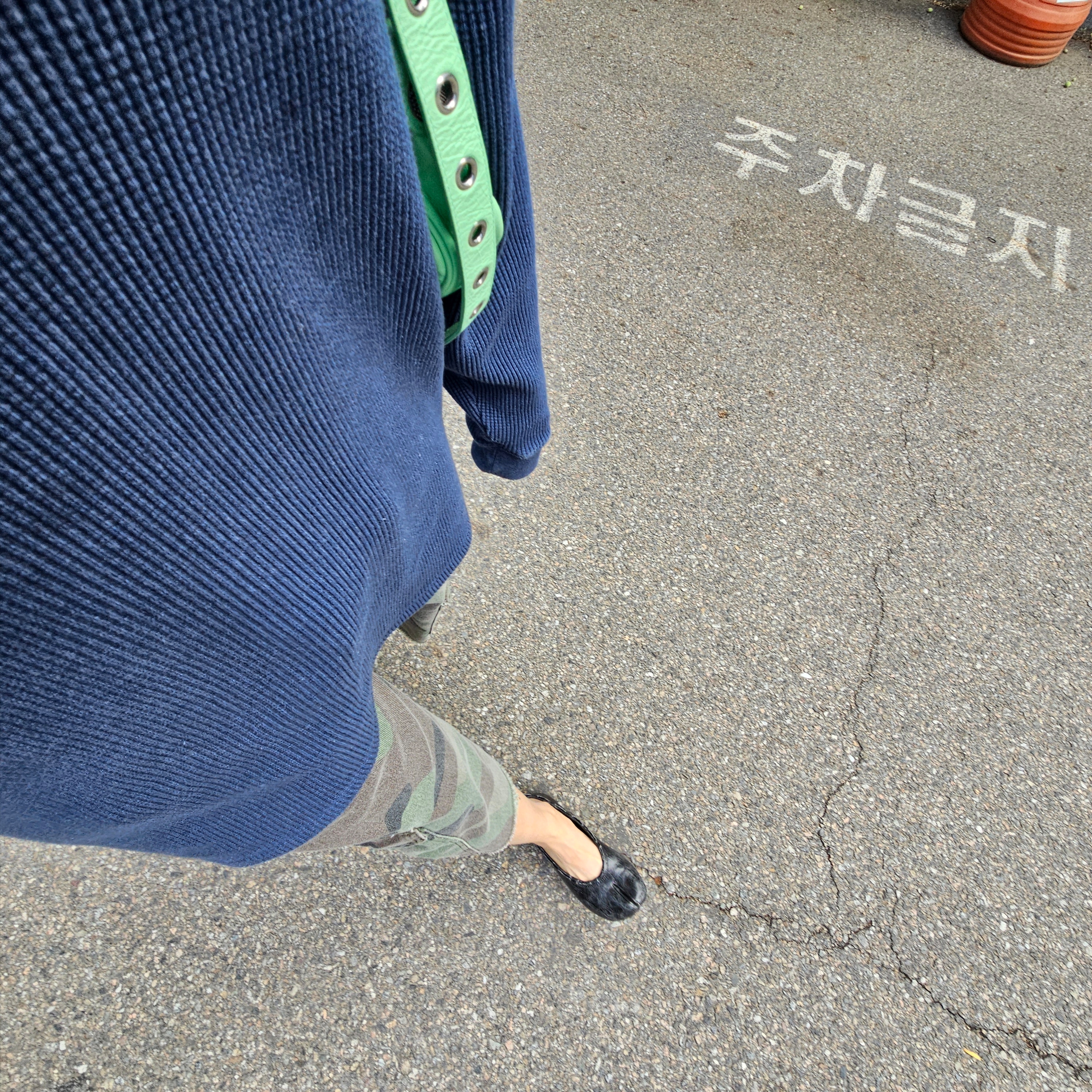 Suade Camo Cargo Shorts Green Camo 착용 스타일 - 4