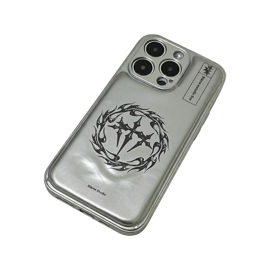 블레임스튜디오 메탈릭 실버 플러피 케이스(BLAMESTUDIO metallic silver fluffy case) - 4
