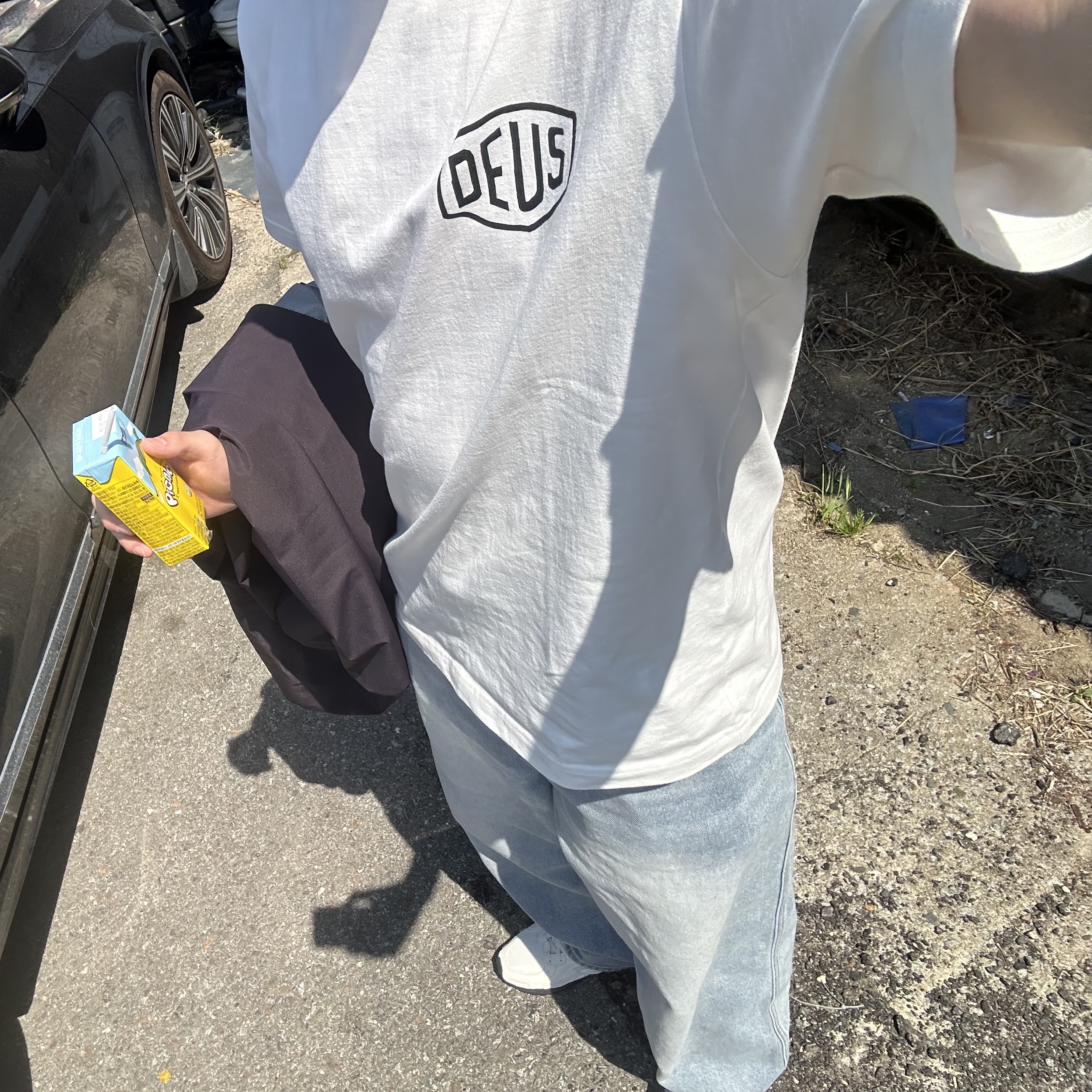 Suade Contour Pocket Denim Light Blue 착용 스타일 - 2