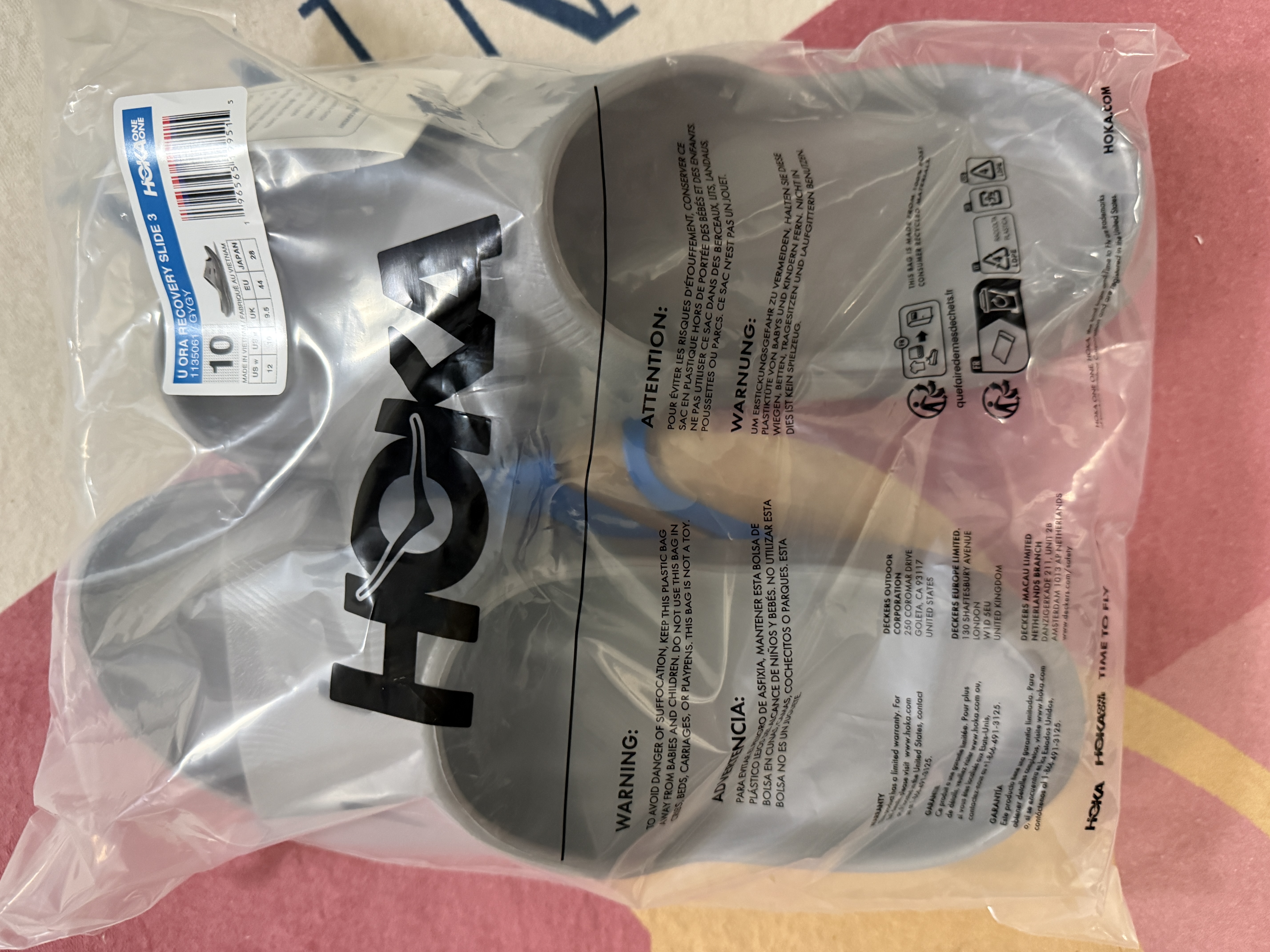 Hoka Ora Recovery Slide 3 Grey 착용 스타일
