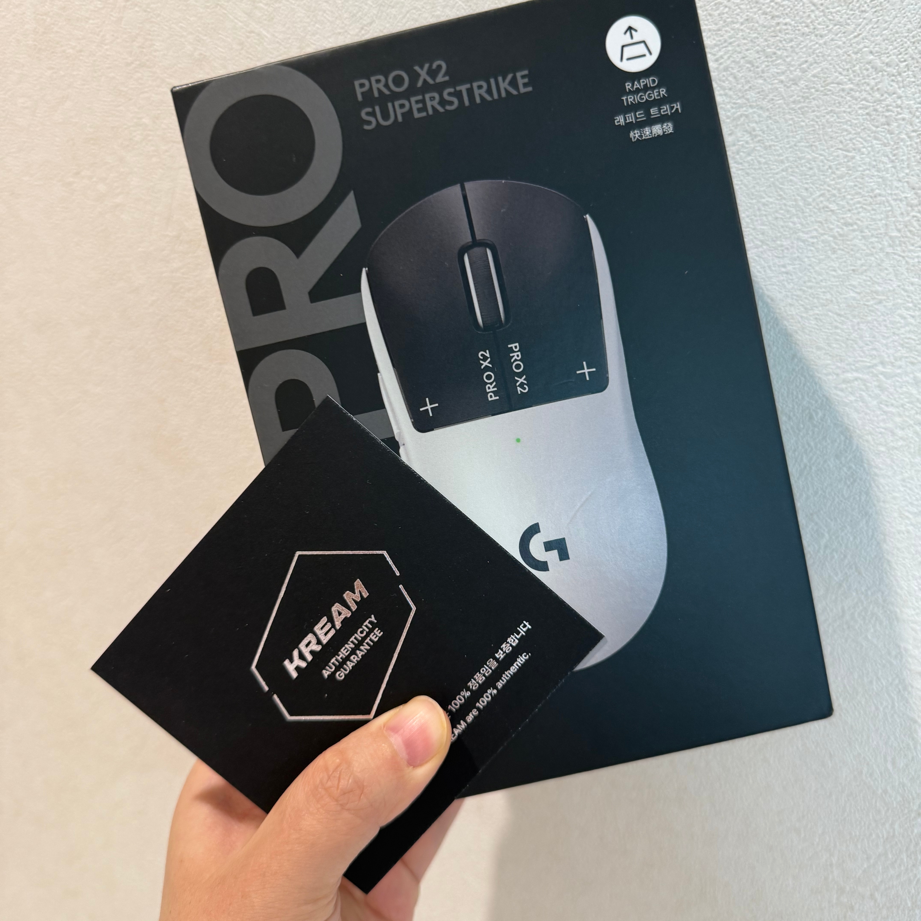 Logitech G Pro X 2 Superstrike Wireless Gaming Mouse Silver Black (Korean Ver.) 착용 스타일 - 1