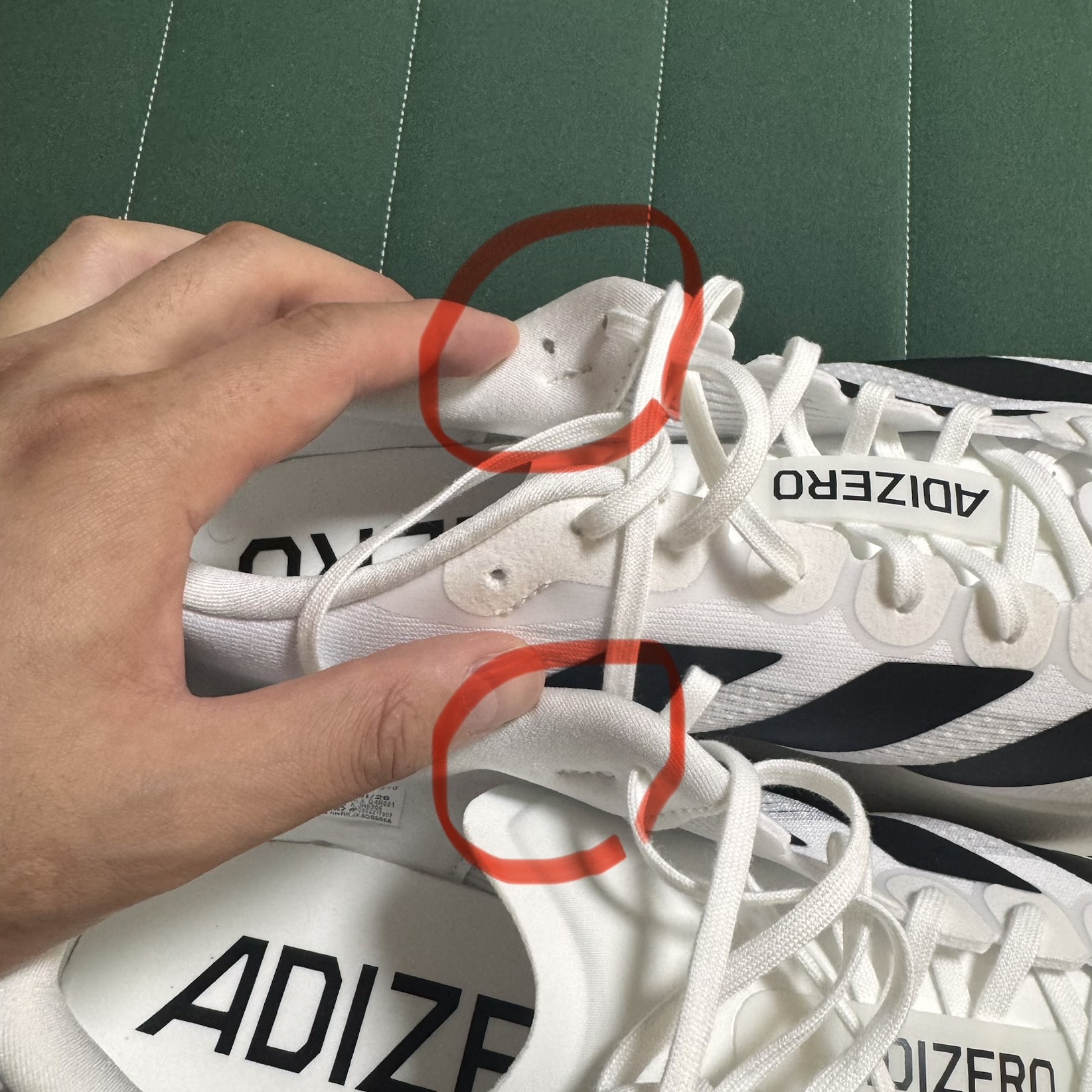 Adidas Adizero EVO SL Cloud White Core Black 착용 스타일 - 1