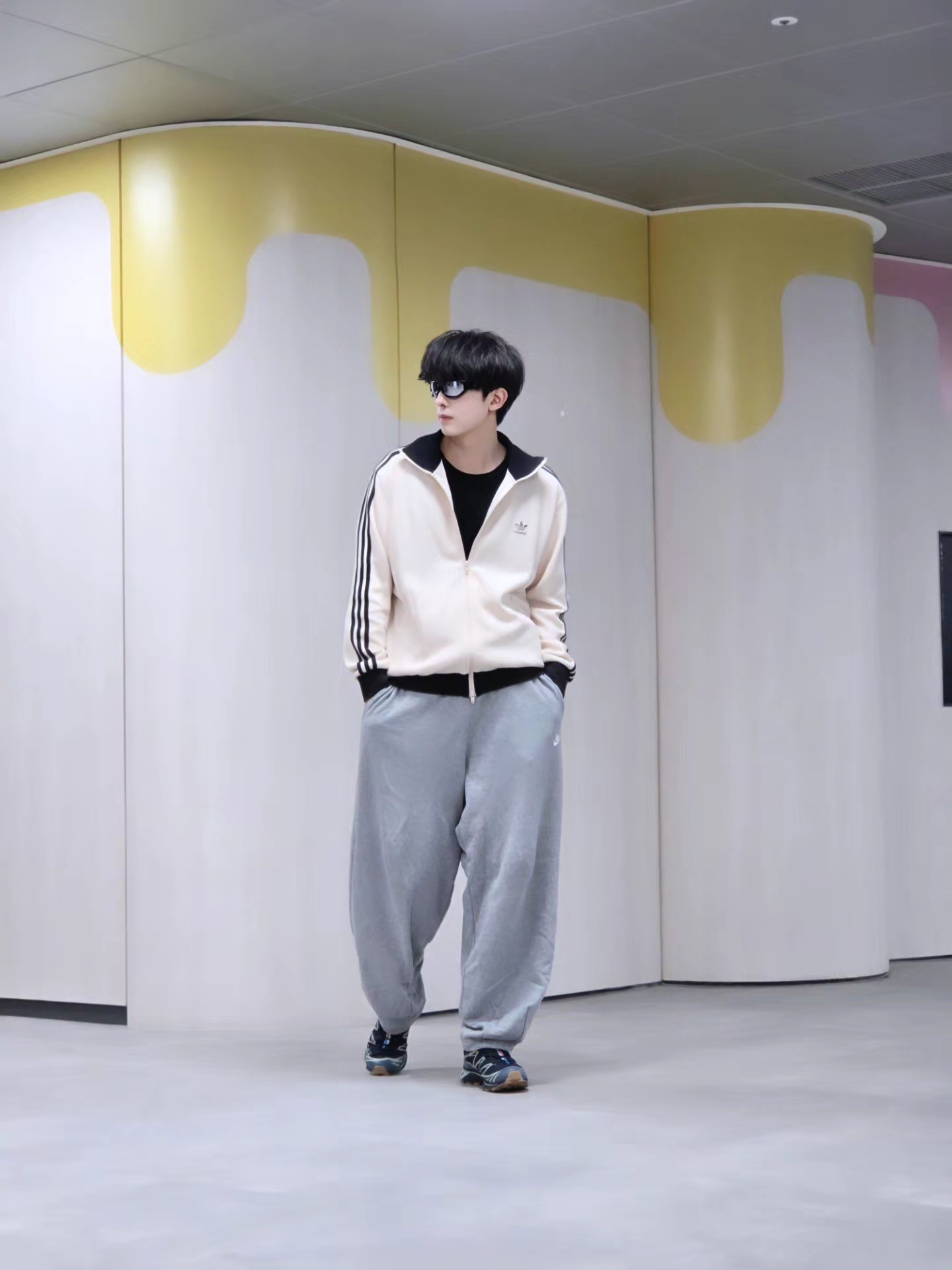 Adidas Waffle Beckenbauer Track Top Wonder White - KR Sizing, Adidas Waffle Beckenbauer Track Top Wonder White - KR Sizing 착용 스타일 - 2