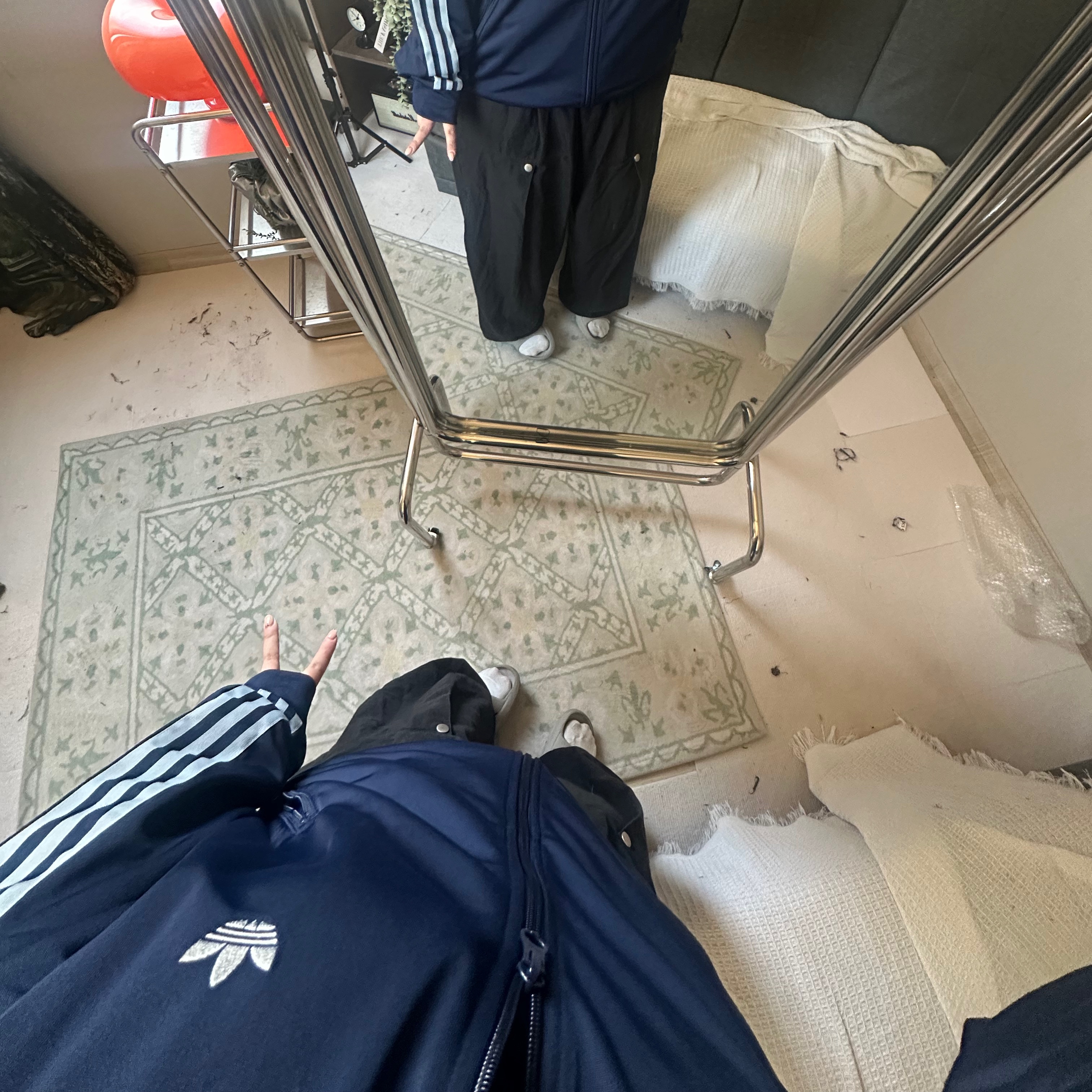 Adidas Originals Beckenbauer Track Jacket Night Indigo - KR Sizing 착용 스타일 - 3