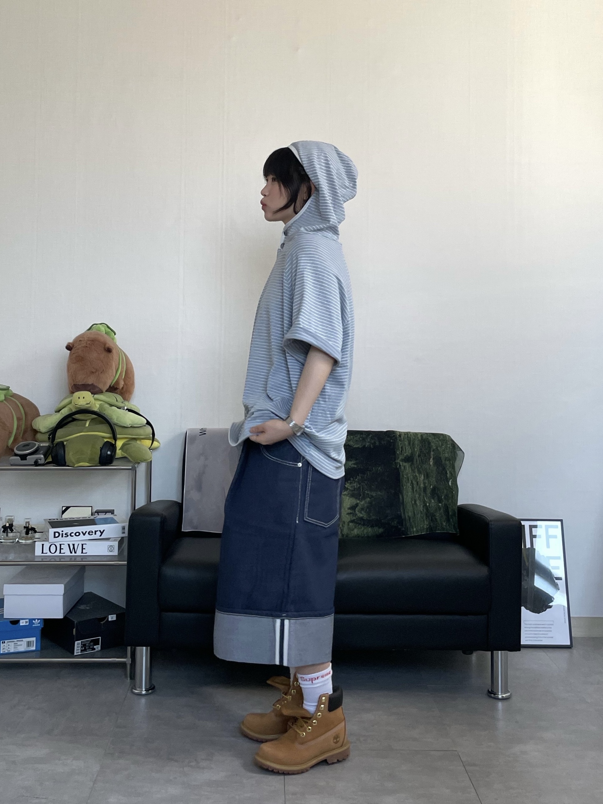 Supreme Hanes Crew Socks White (4 Pack), (W) Timberland 6 Inch Premium Waterproof Boot Wheat Nubuck - Wide 착용 스타일 - 6