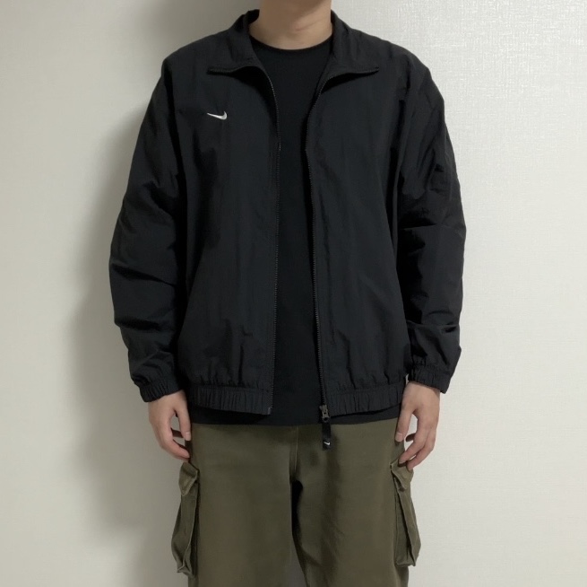 Nike NRG Solo Swoosh Woven Track Jacket Black - Asia 착용 스타일 - 1