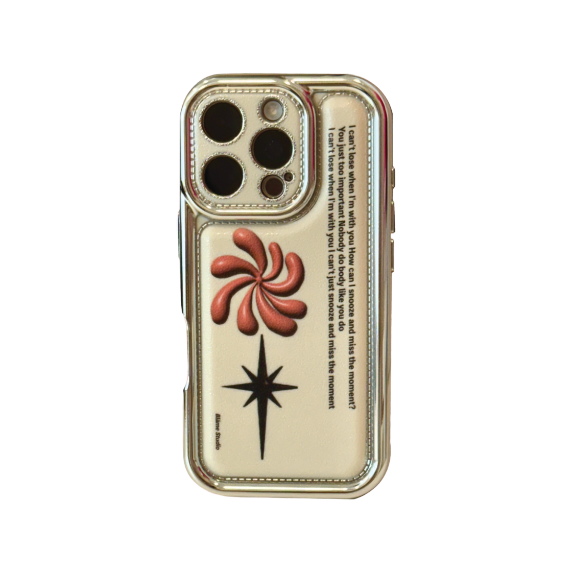 블레임스튜디오 베이지 메탈 로고 케이스(BLAMESTUDIO SOS Beige Metal Logo Case)