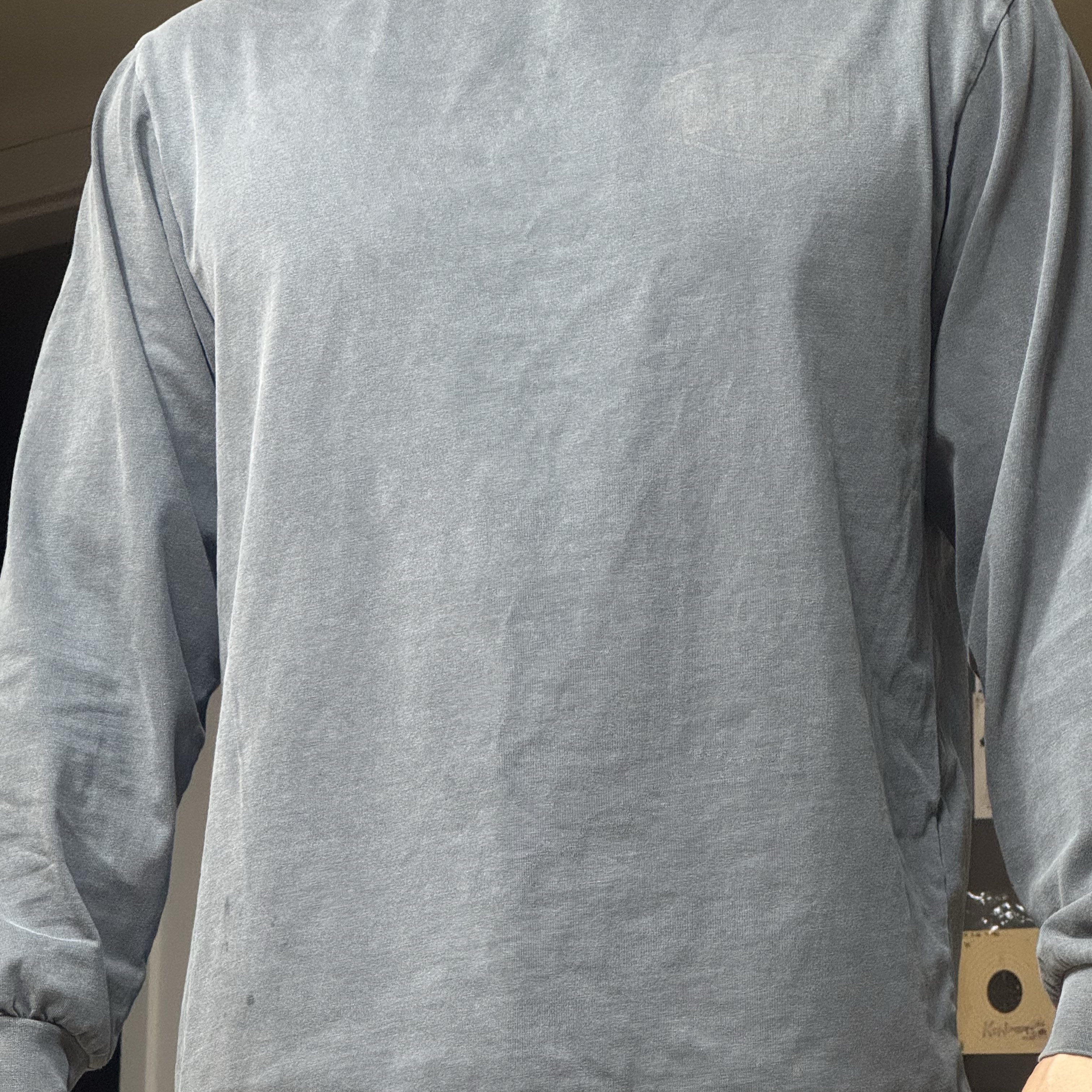 Deus Ex Machina Dyed Seoul College Address L/S T-Shirt Charcoal 착용 스타일 - 2