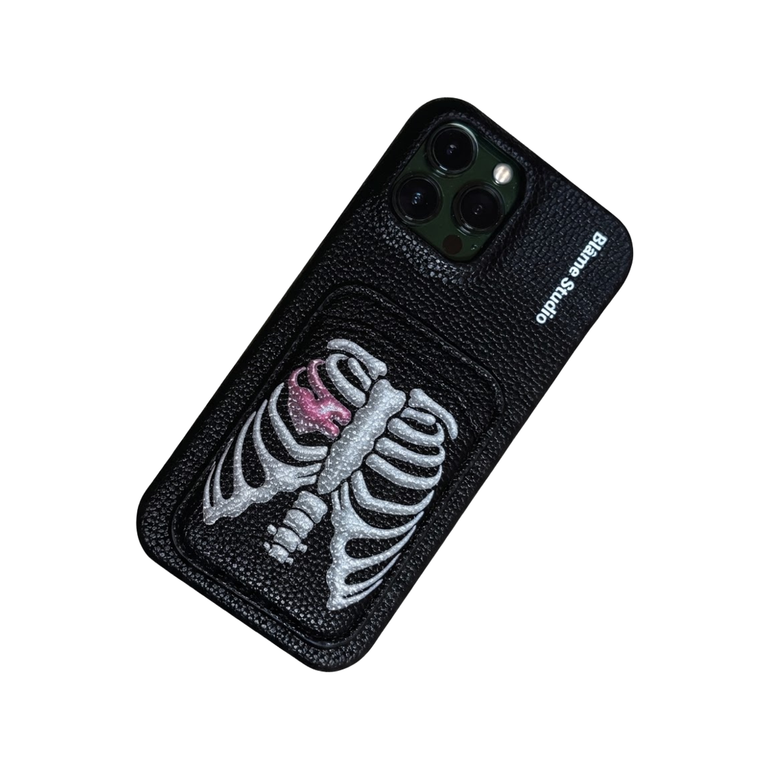 블레임스튜디오 블랙 스컬 레더 케이스(BLAMESTUDIO Black Skull Leather case) - 3