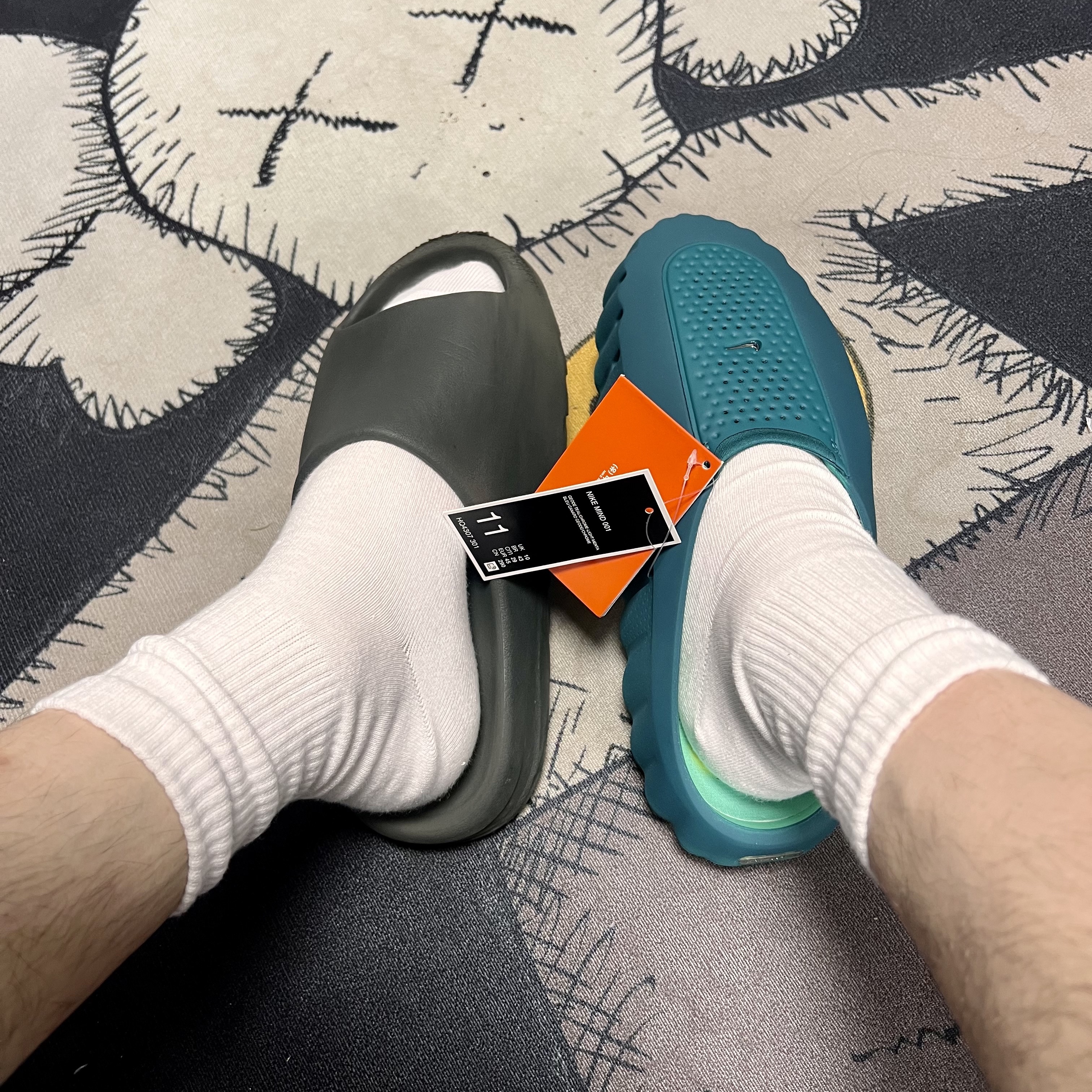 Nike Mind 001 Geode Teal Metallic Cool Grey 착용 스타일 - 3