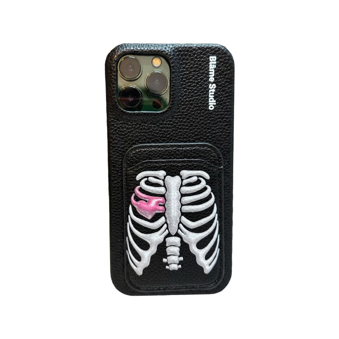 블레임스튜디오 블랙 스컬 레더 케이스(BLAMESTUDIO Black Skull Leather case)