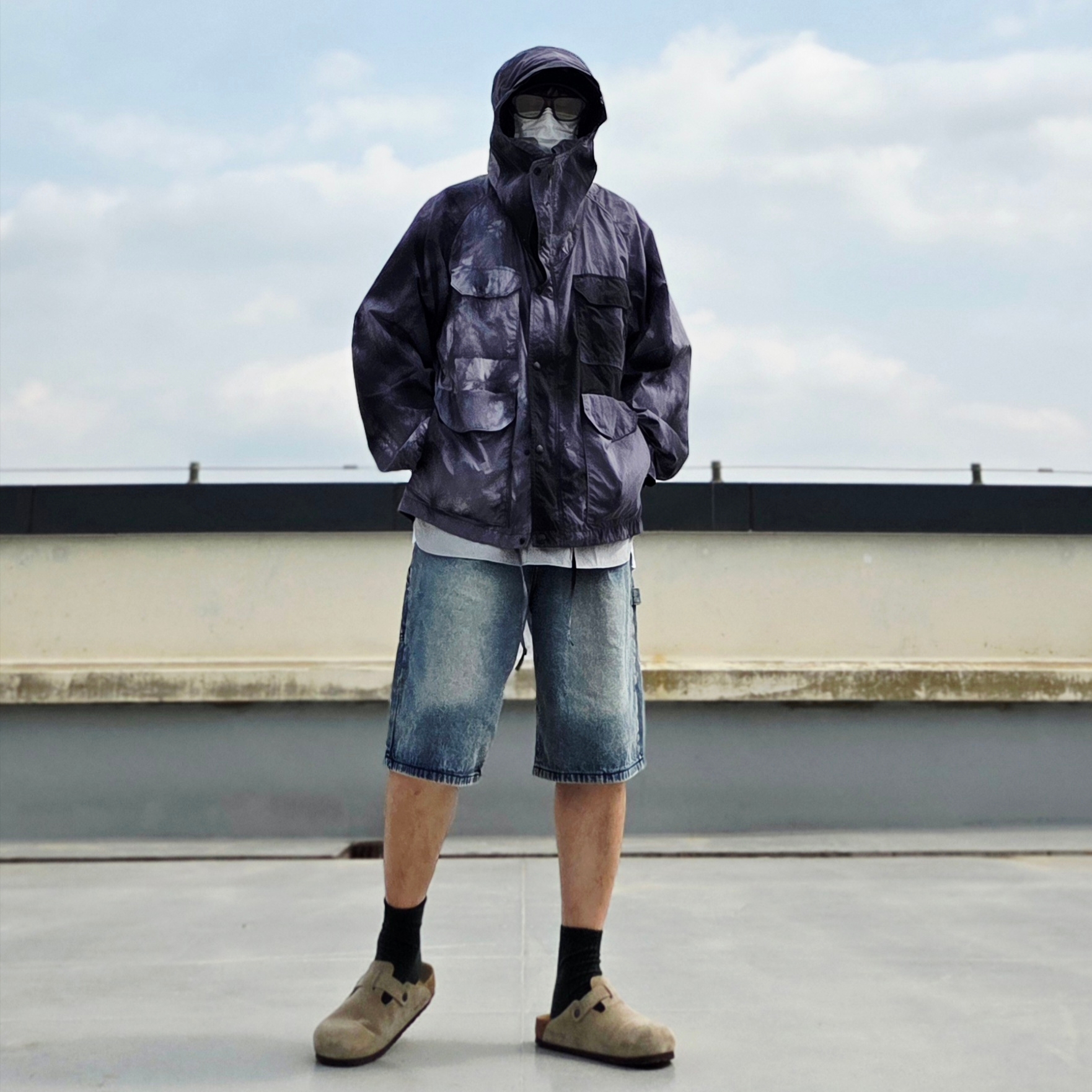 Supreme Washed Chino Twill Camp Cap Black, Birkenstock Boston Suede Leather Taupe - Regular 착용 스타일 - 4