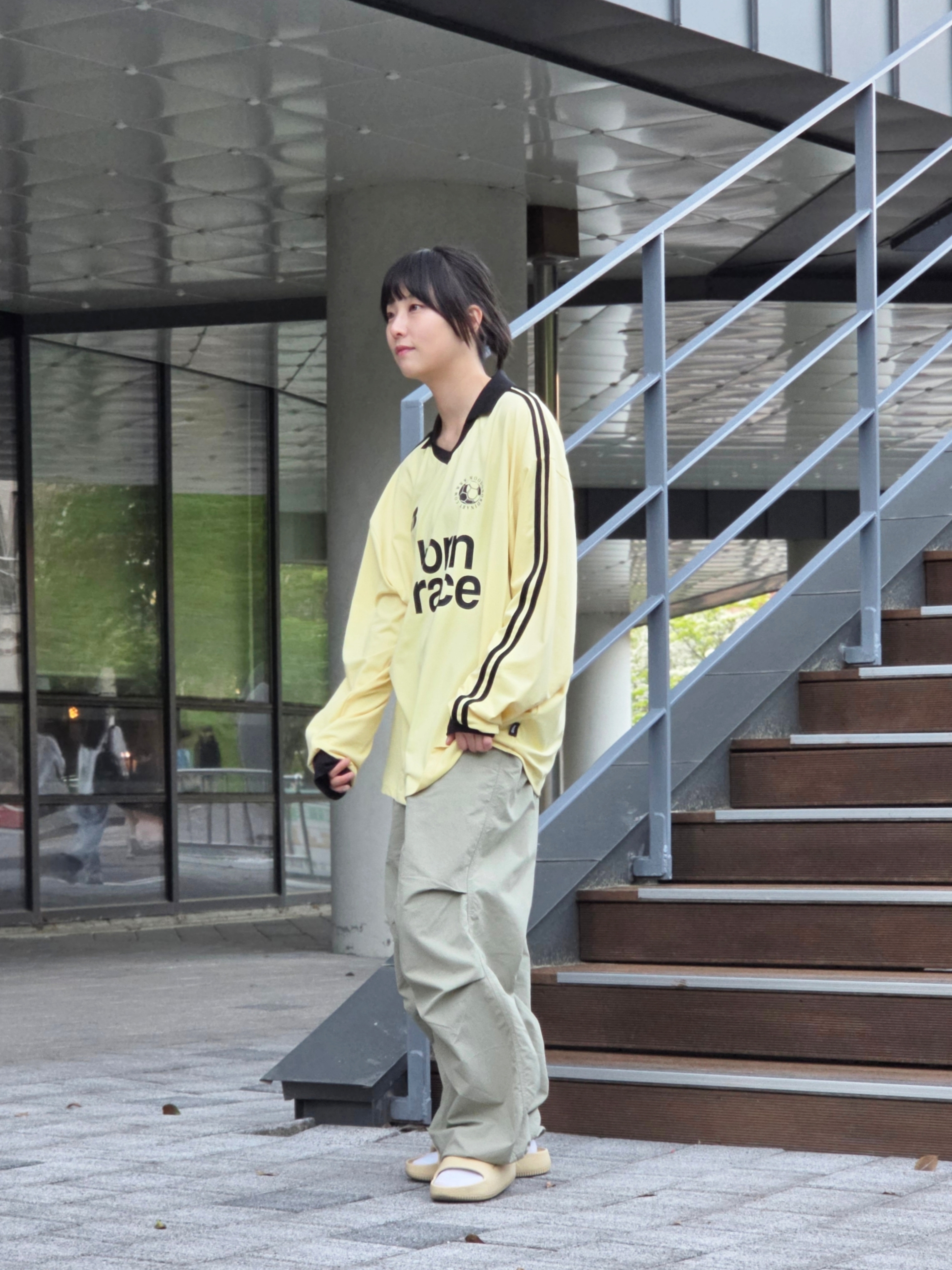 Nike Calm Slide Sesame 착용 스타일