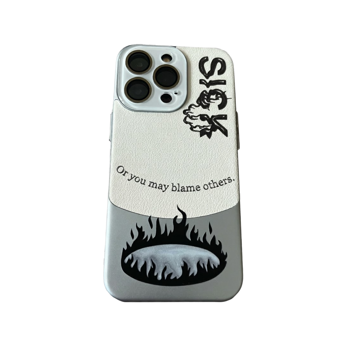 블레임스튜디오 화이트 레더 메탈 케이스(BLAMESTUDIO blame sick White Leather Metal Case) - 2
