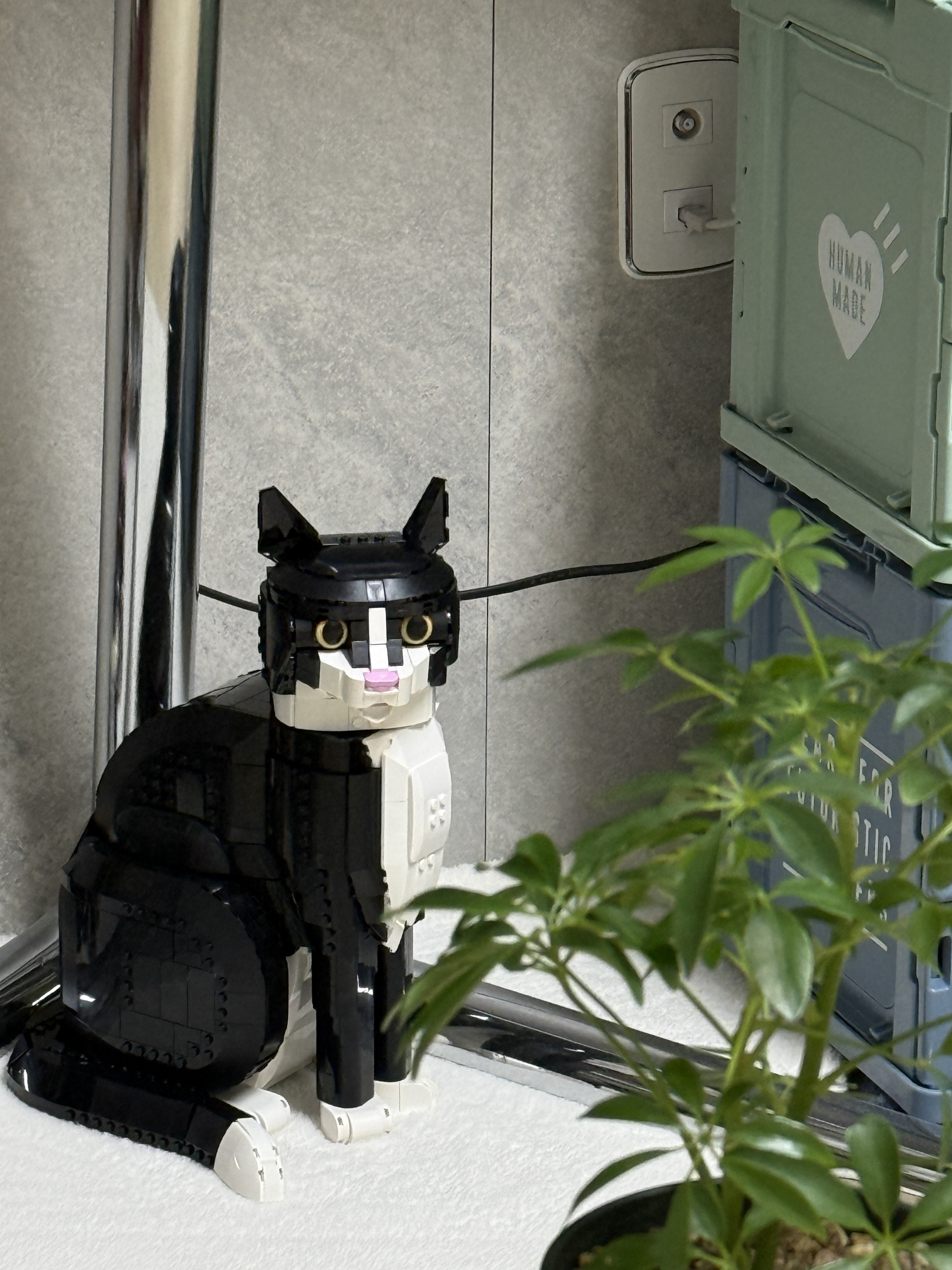 Lego Idea Tuxedo Cat, Human Made Container 20L Green 착용 스타일