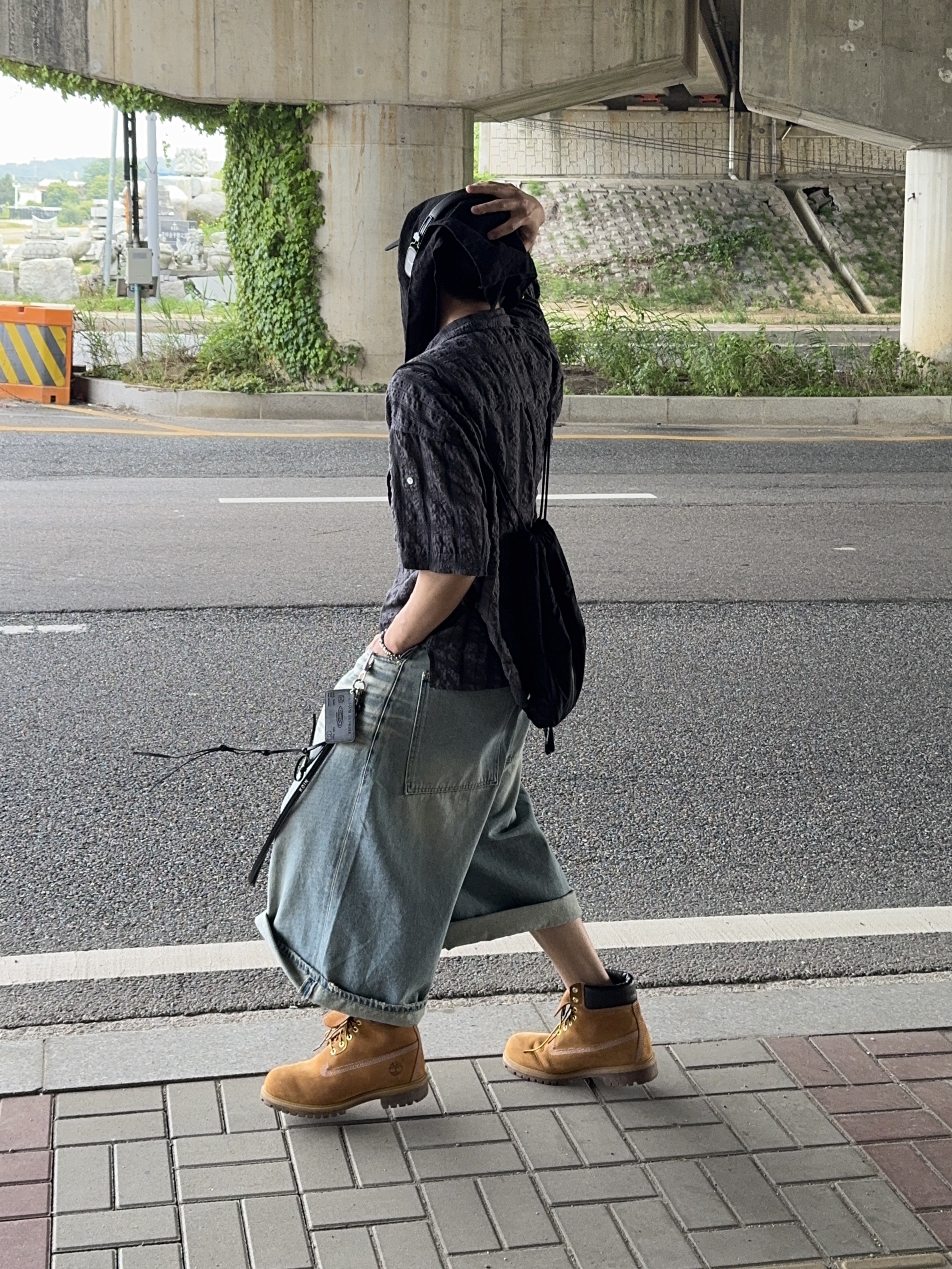 Timberland Premium 6 inch Waterproof Boot Wheat Nubuck - Wide 착용 스타일