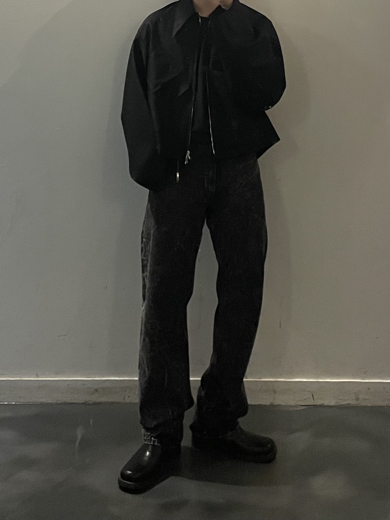 Balenciaga Combat Strike 20mm Boots Black, Our Legacy Camion Boot Black 착용 스타일 - 2
