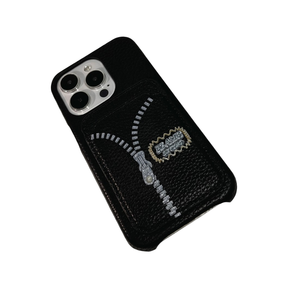 블레임스튜디오 지퍼 로고 레더 블랙케이스(BLAMESTUDIO Zipper Logo Leather Black Case) - 2