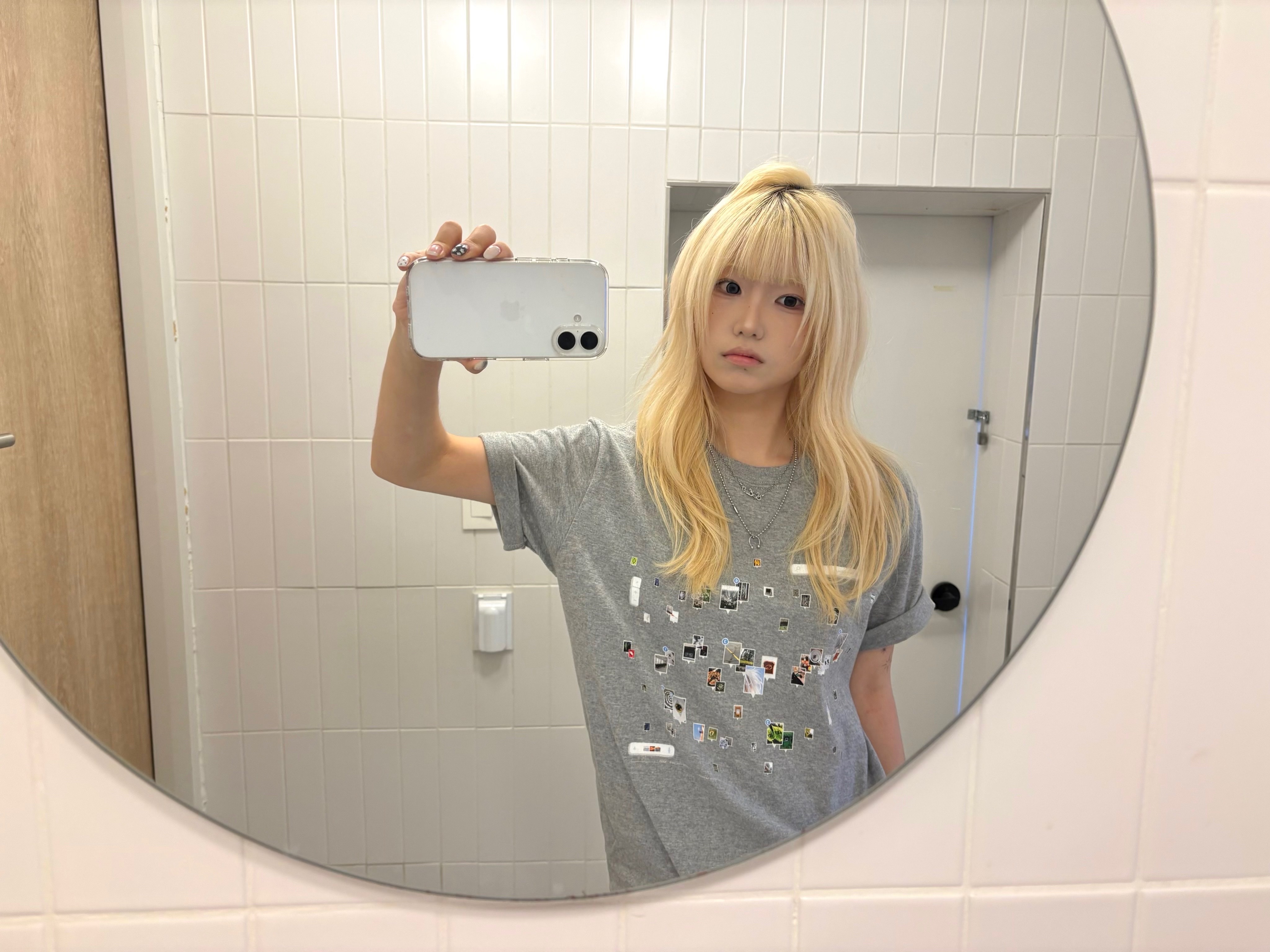 Sansan Gear Throwback T-Shirt Melange Grey, Sansan Gear Throwback T-Shirt White 착용 스타일 - 1