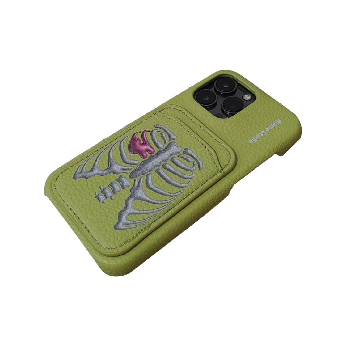 블레임스튜디오 그린 스컬 레더 케이스(BLAMESTUDIO Green Skull Leather case)