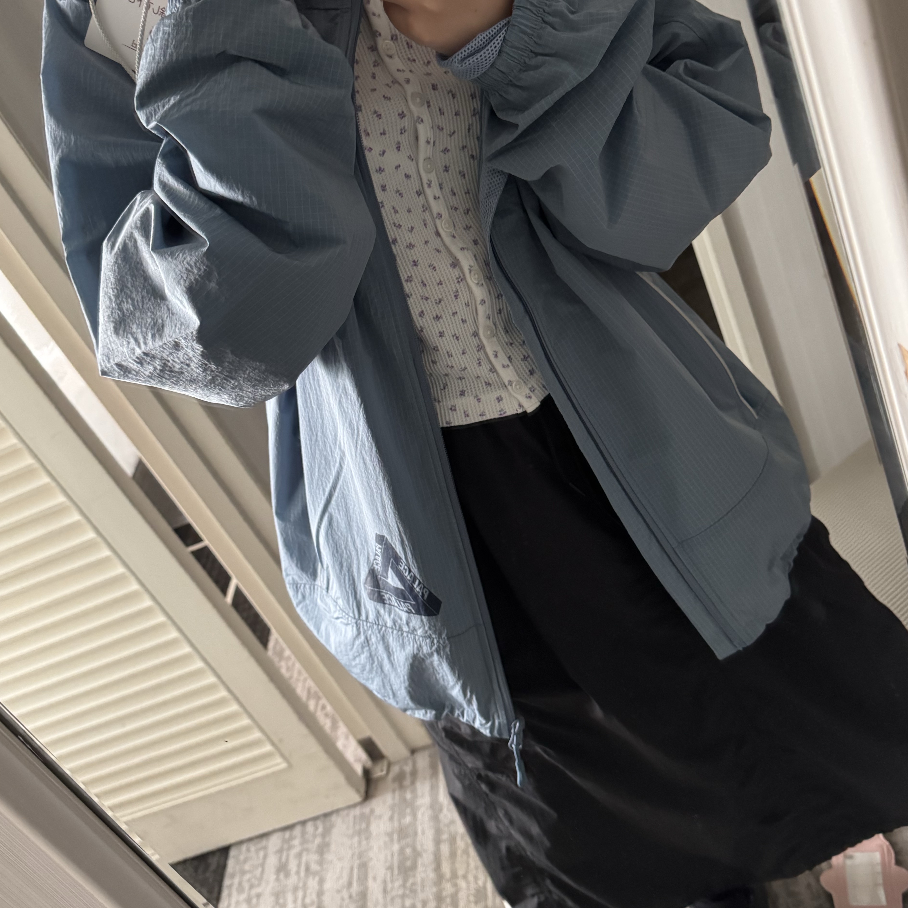 Palace P-Breezy Jacket Dusty Blue - 26SS 착용 스타일 - 2
