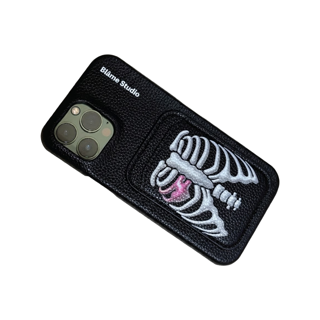 블레임스튜디오 블랙 스컬 레더 케이스(BLAMESTUDIO Black Skull Leather case) - 2