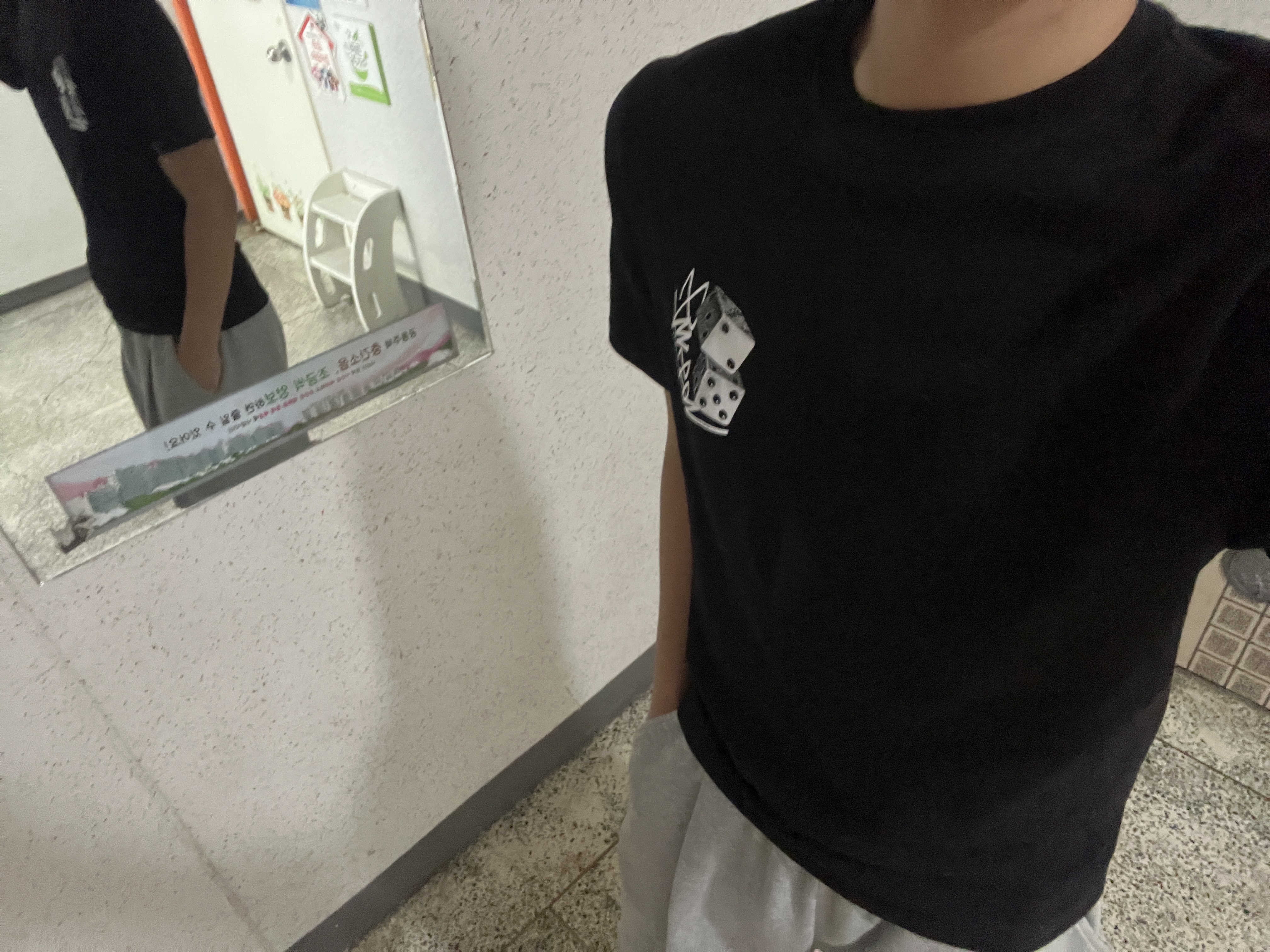Stussy Tall Dice T-Shirt Black 착용 스타일